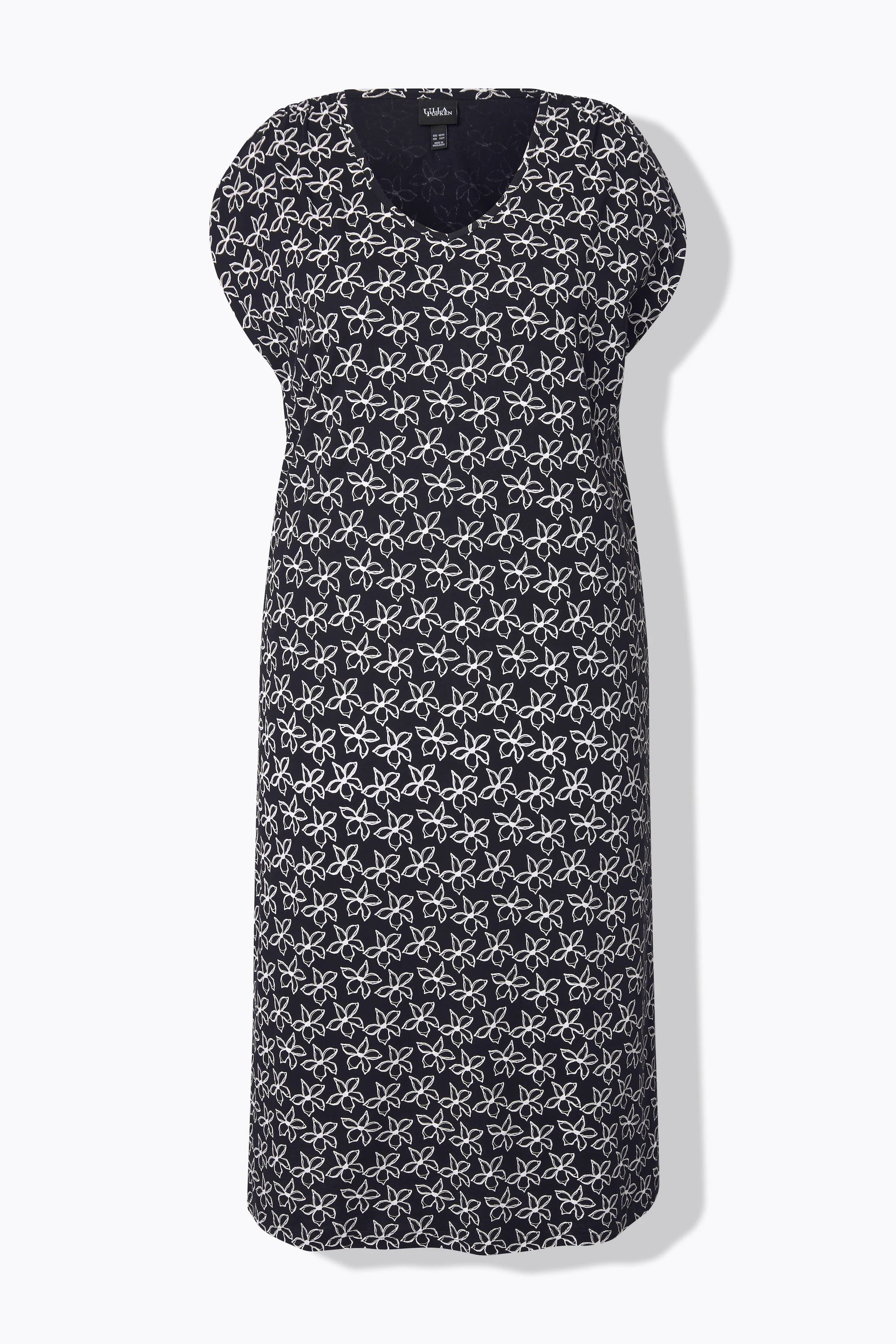 Ulla Popken Black Floral Dress