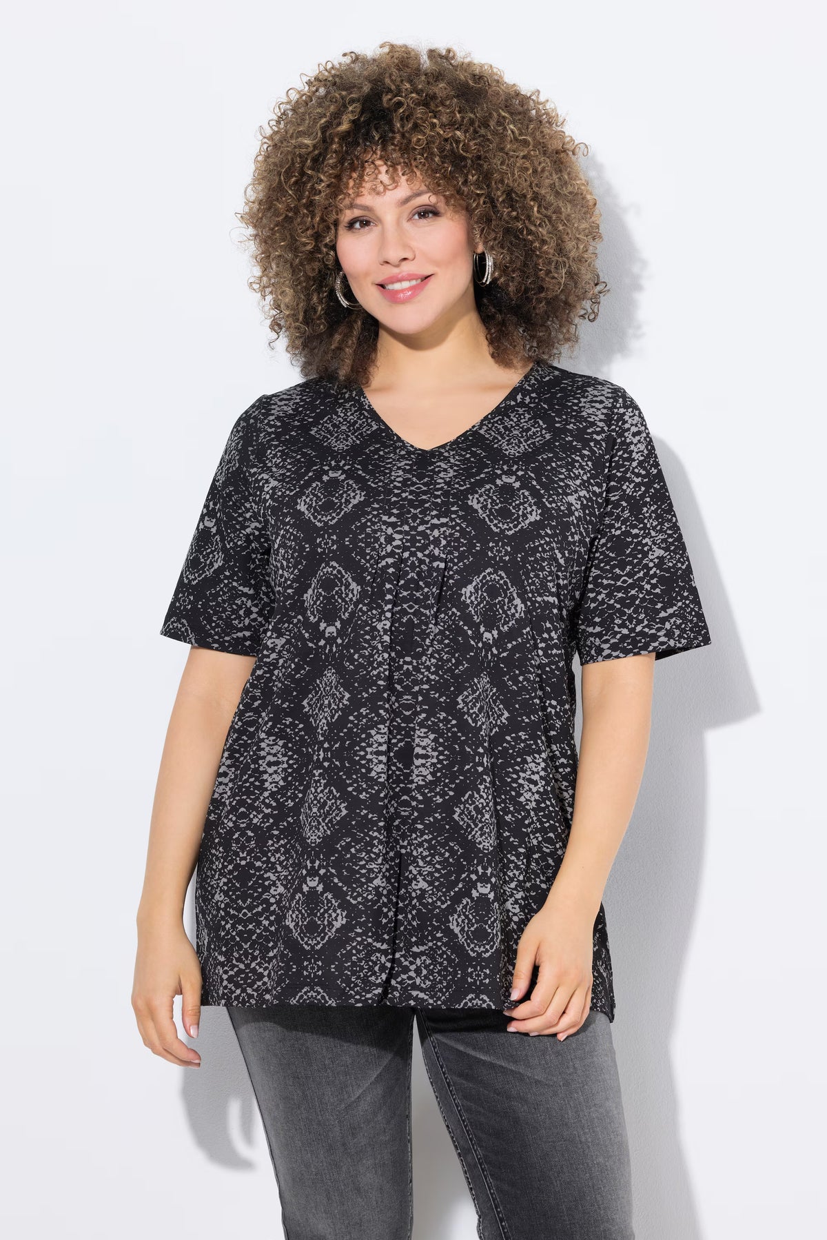 Ulla Popken Black Snake T-Shirt