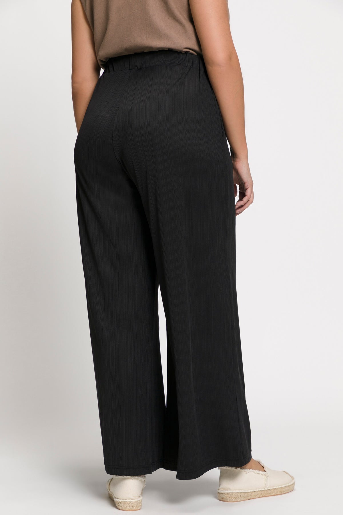 Ulla Popken Black Wide Leg Trousers