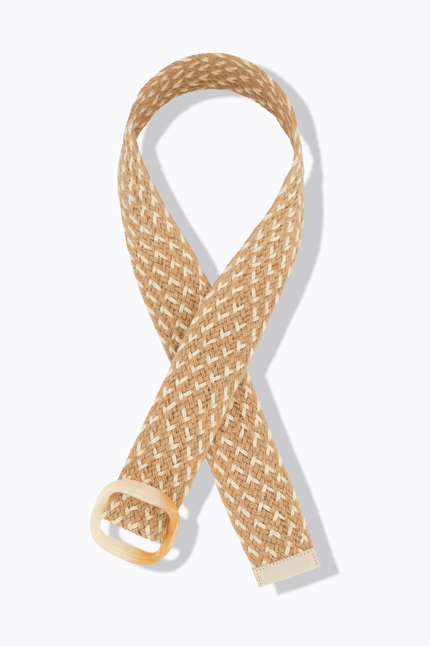 Ulla Popken Braided Belt in Tan