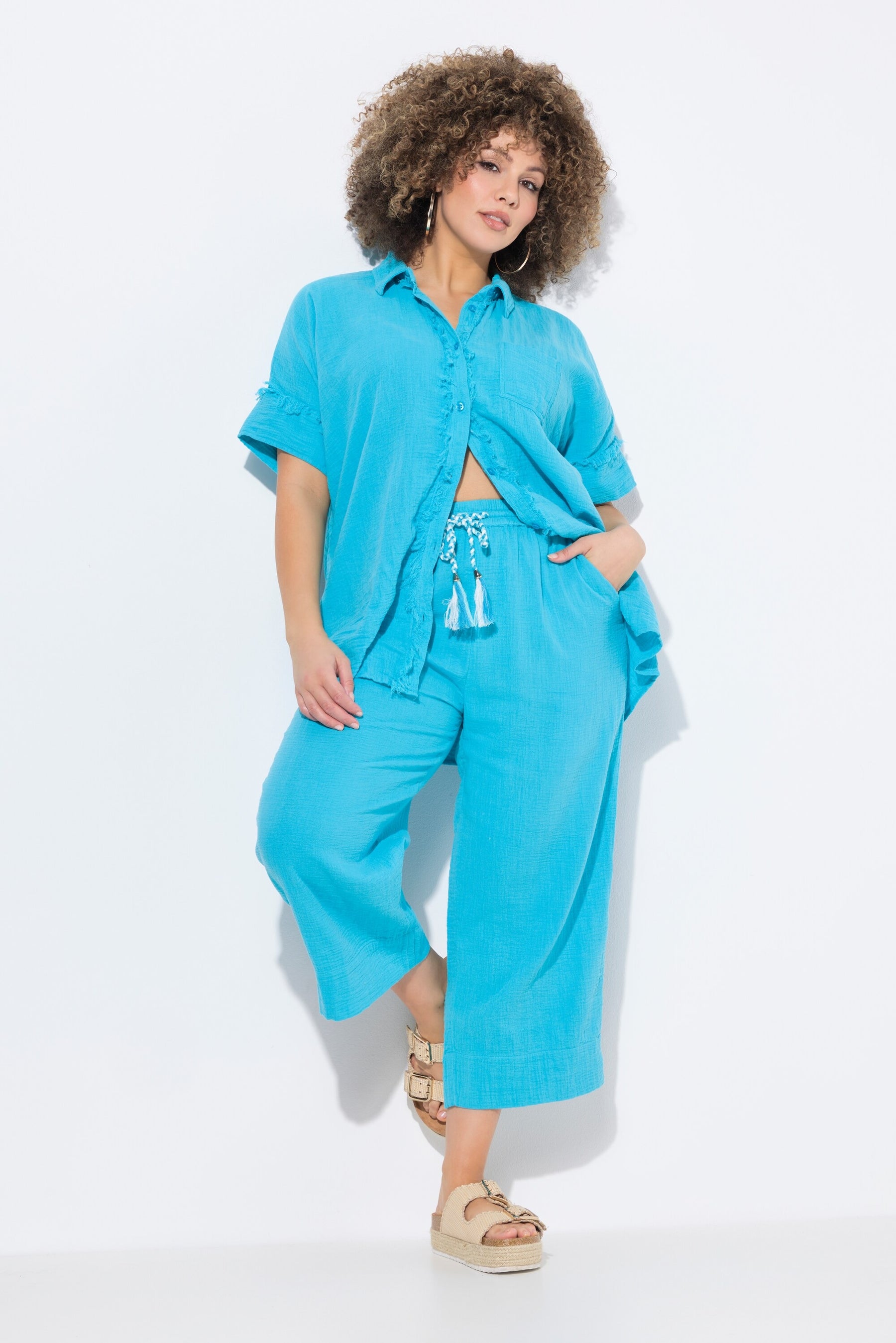 Ulla Popken Culottes in Turquoise