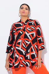 Ulla Popken Graphic Shirt in Orange
