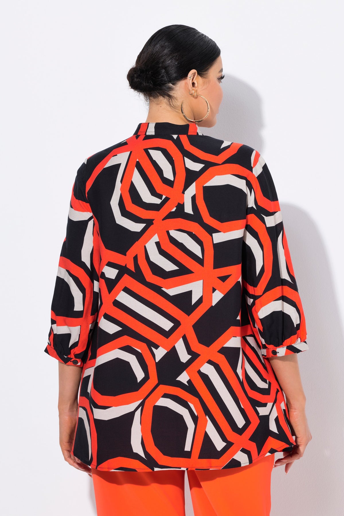Ulla Popken Graphic Shirt in Orange