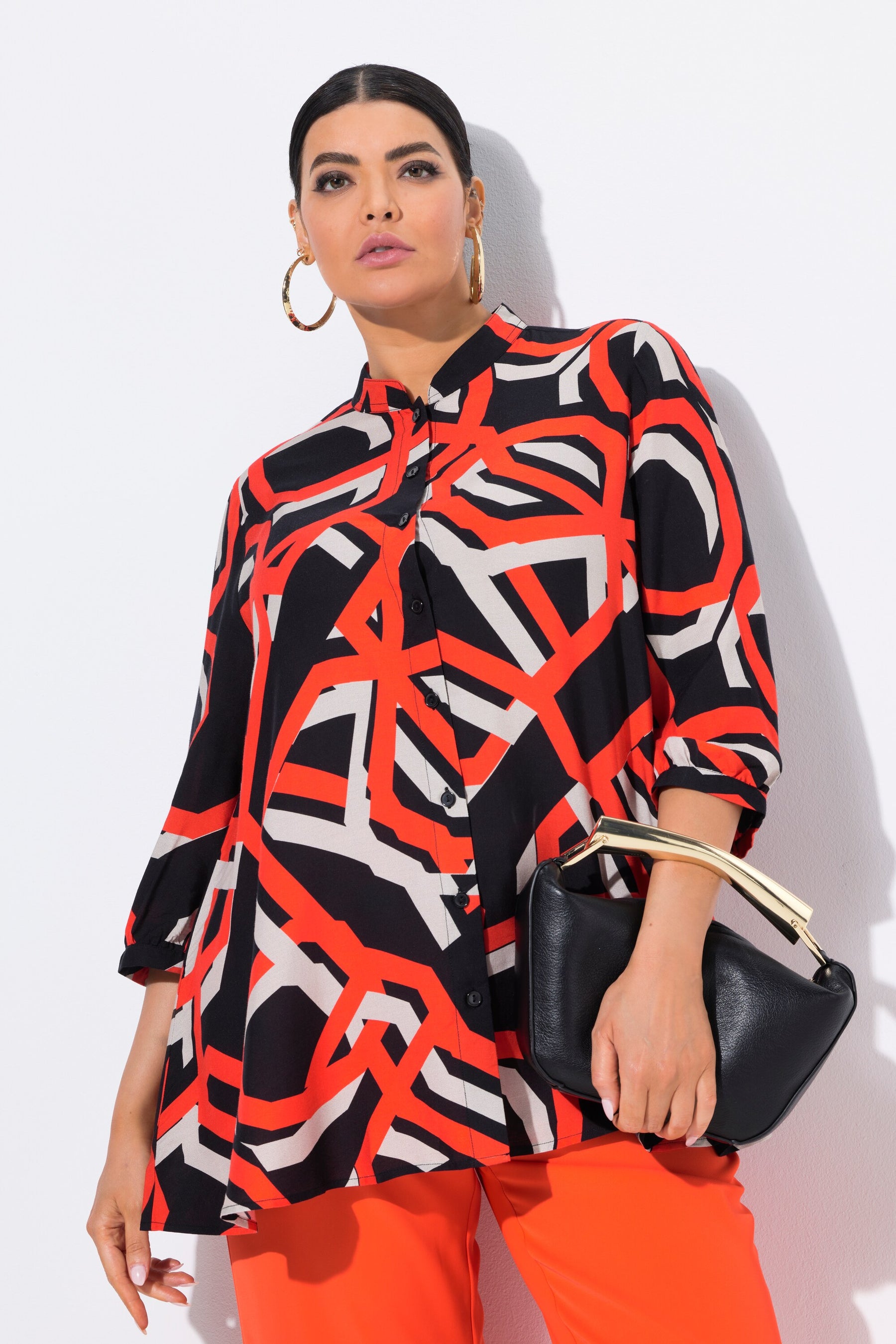 Ulla Popken Graphic Shirt in Orange