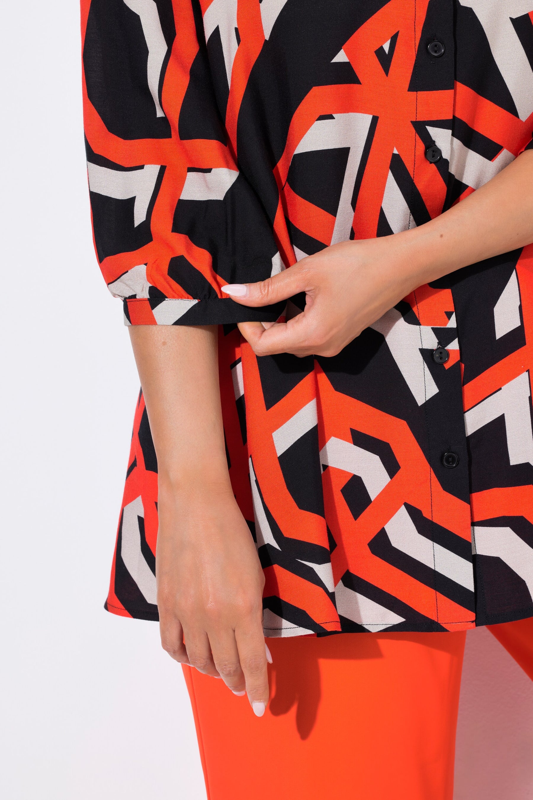Ulla Popken Graphic Shirt in Orange