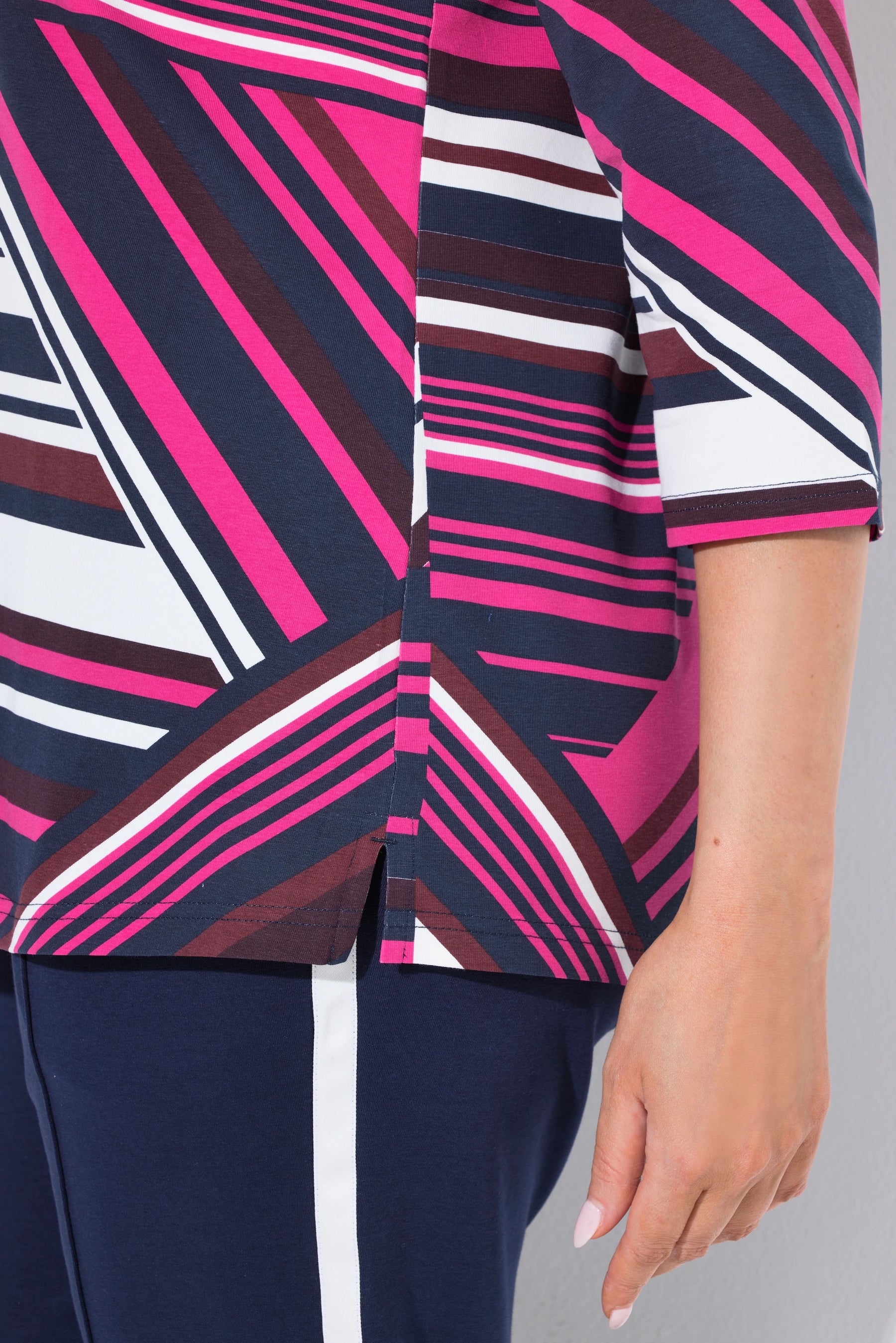Ulla Popken Graphic Stripes Shirt