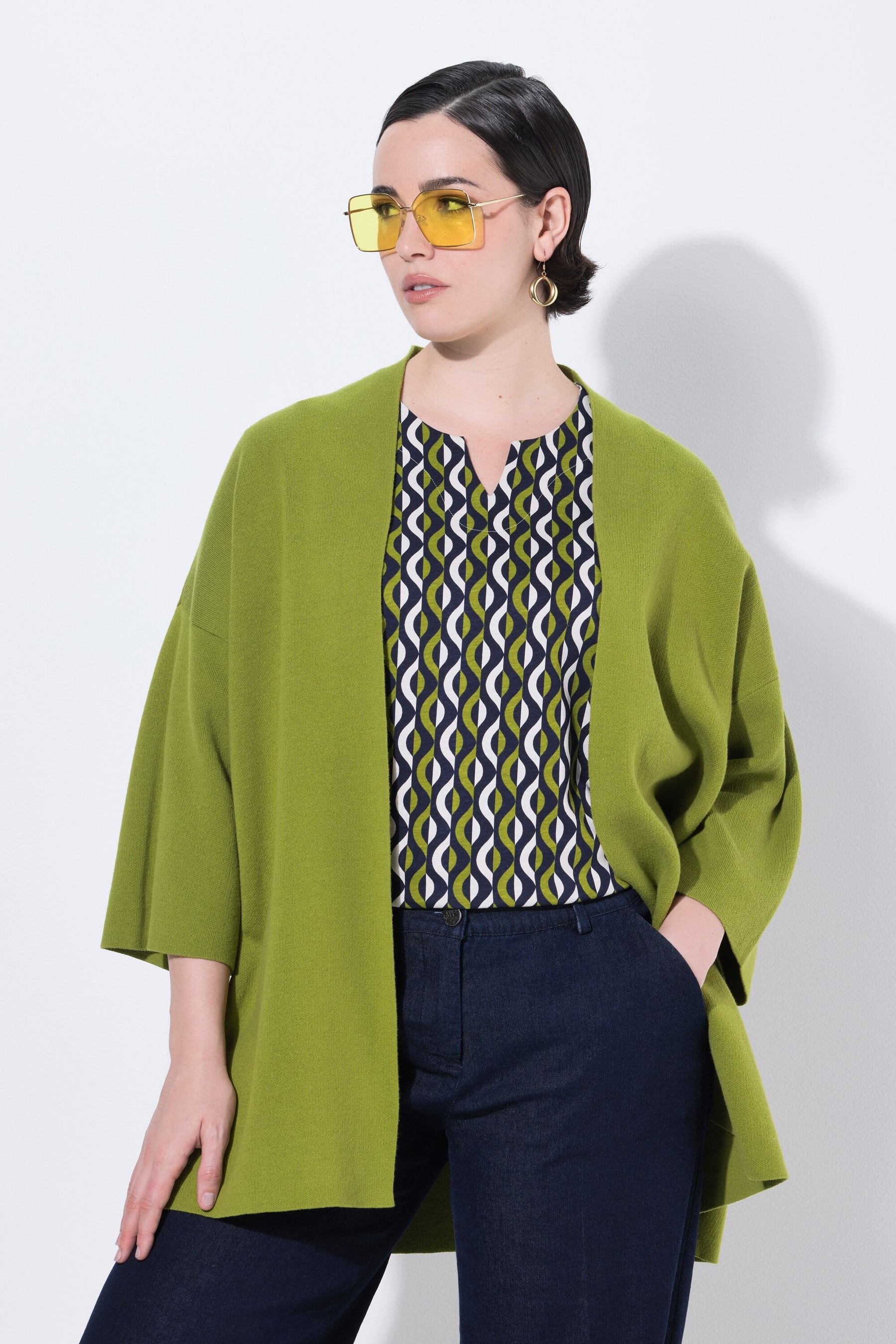 Ulla Popken Green Cardigan