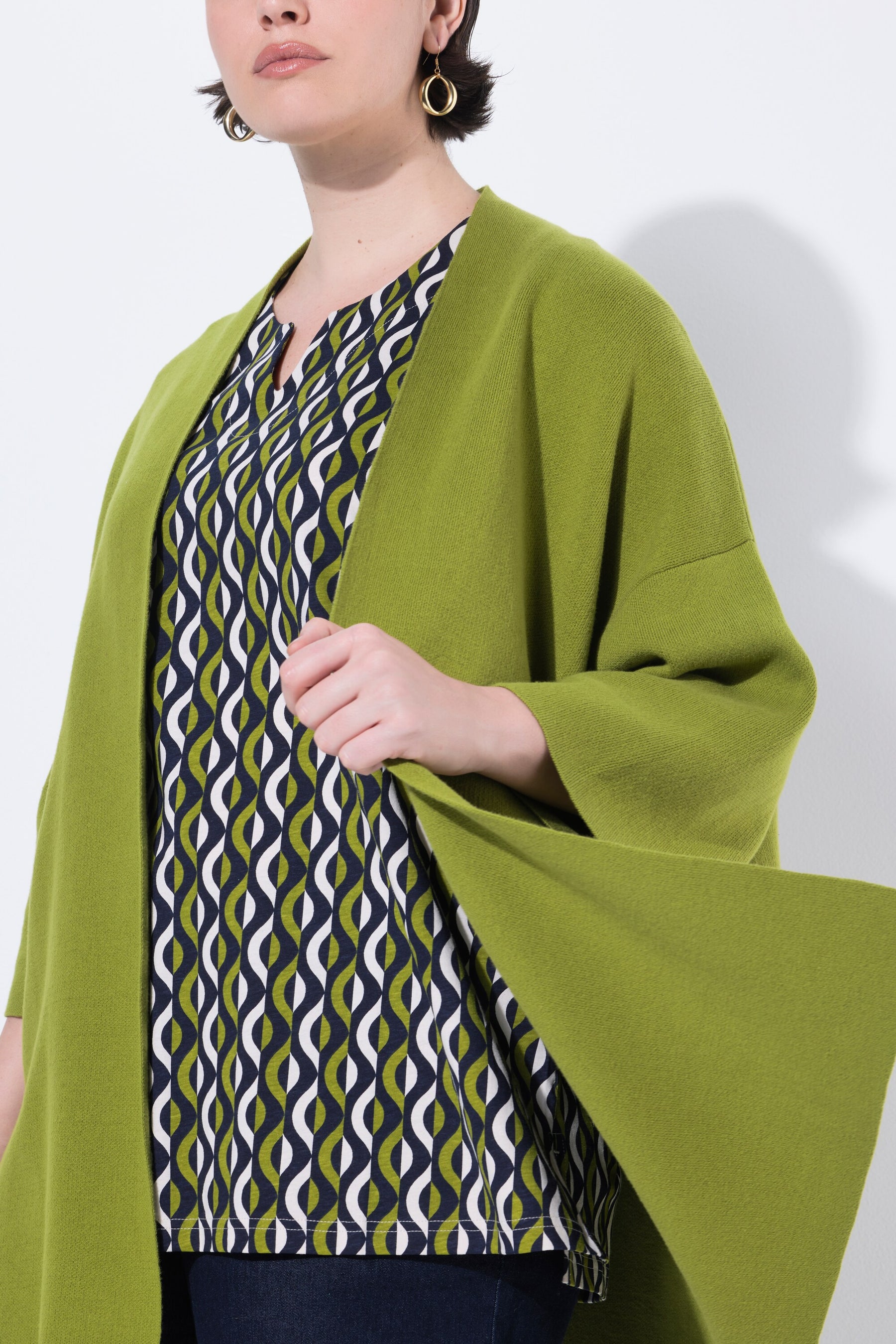 Ulla Popken Green Cardigan