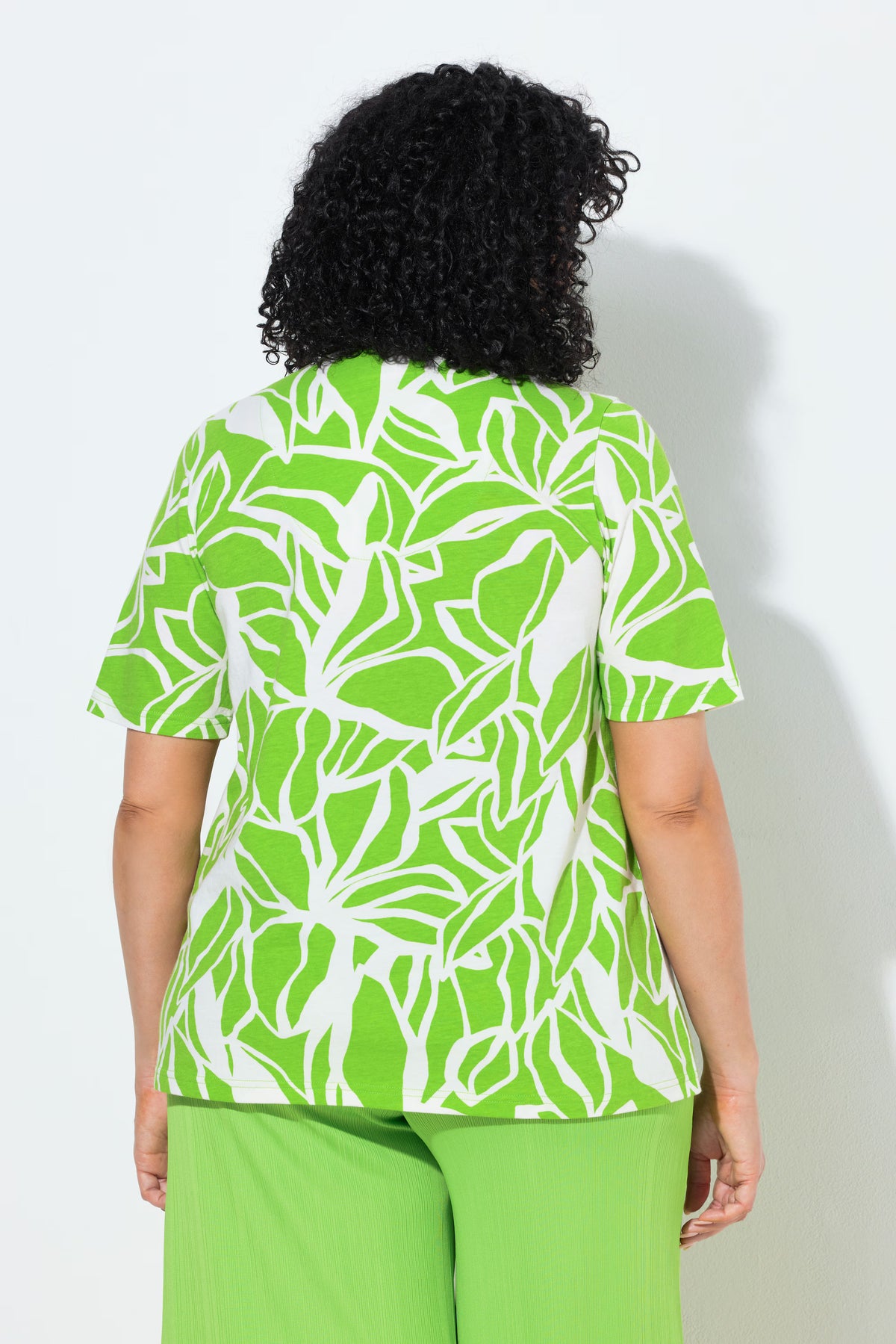 Ulla Popken Green Leaf T-Shirt