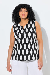 Ulla Popken Honeycomb Top in Black