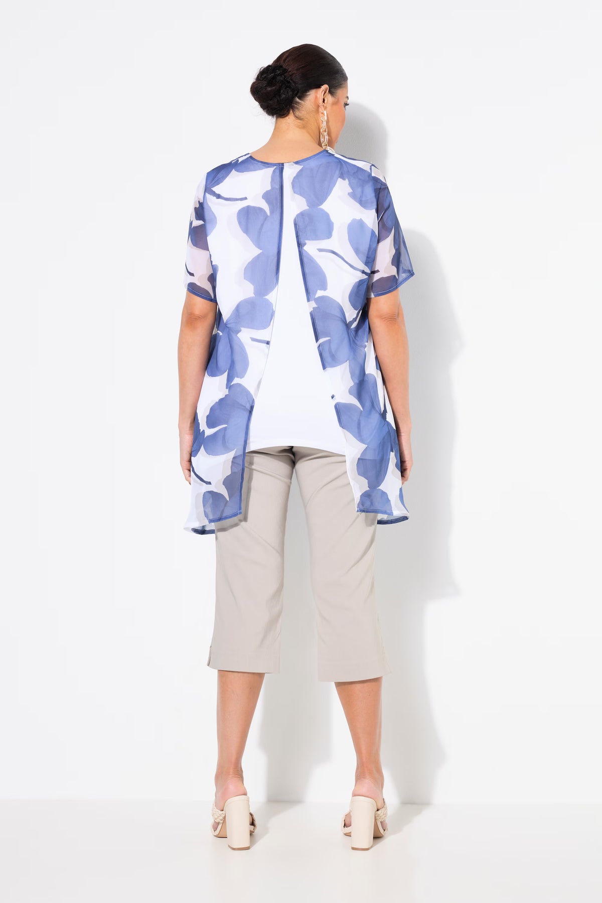 Ulla Popken Hydrangea Chiffon Blouse