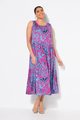 Ulla Popken Jersey Floral Midi Dress