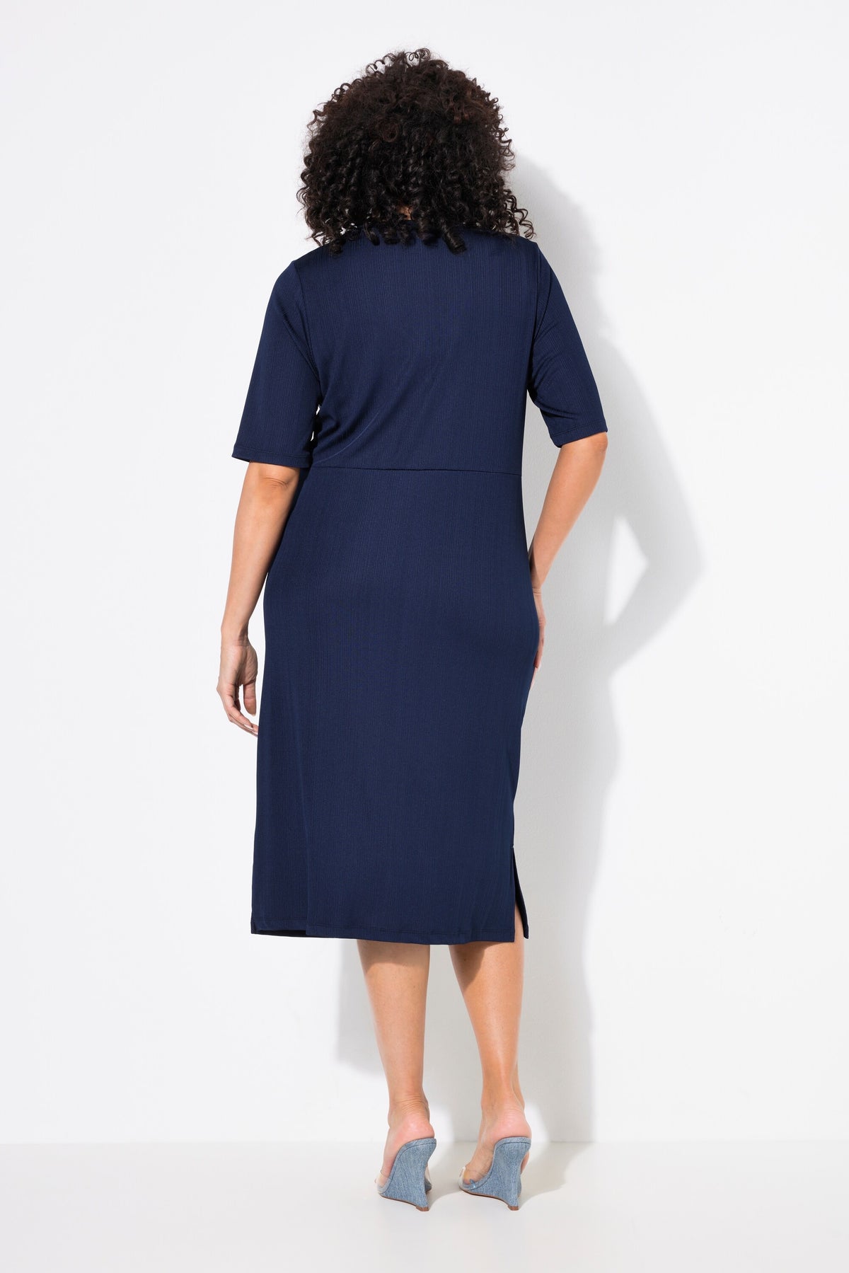 Ulla Popken Knot Dress in Navy