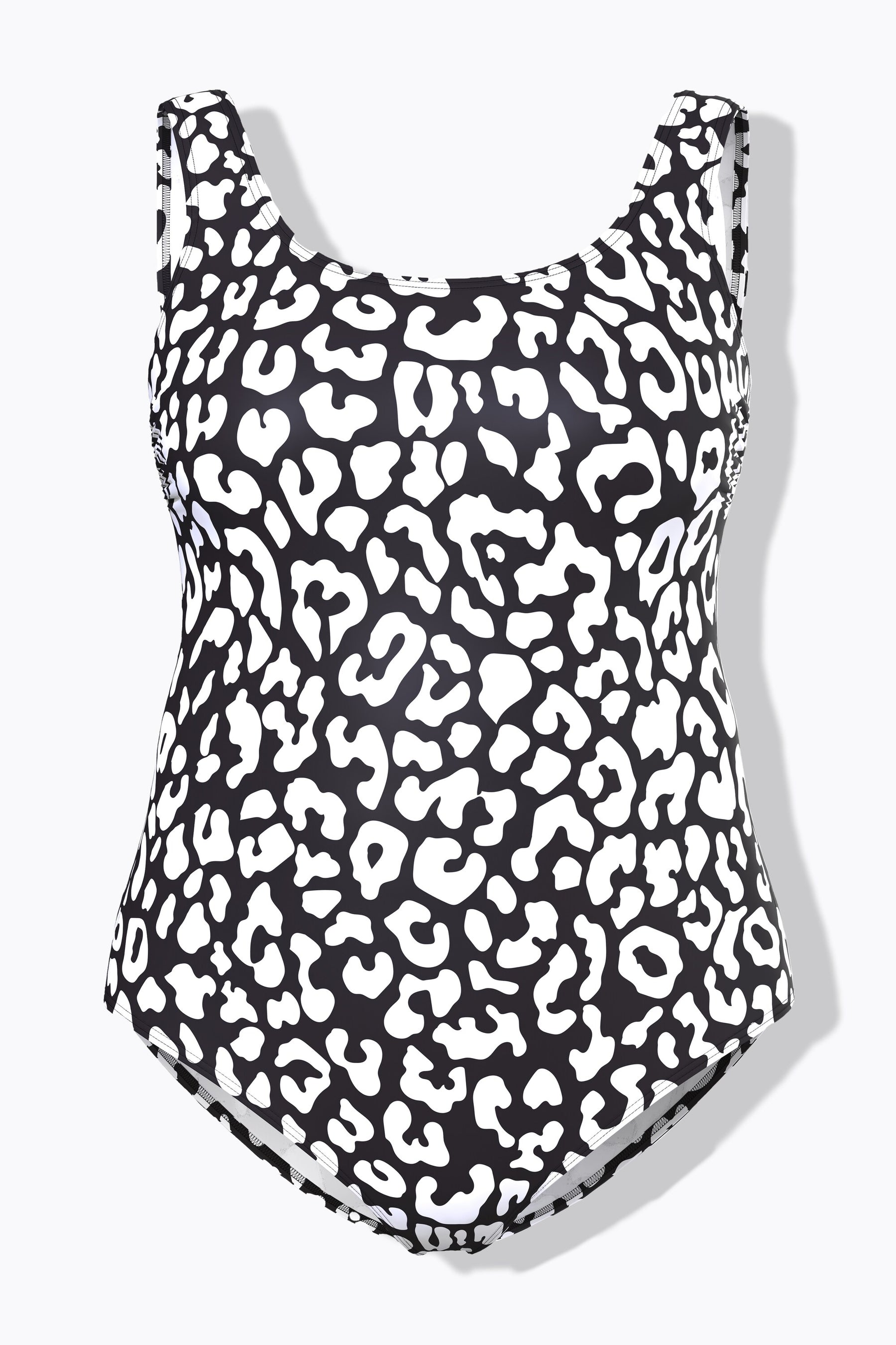 Ulla Popken Leopard Swimsuit in Black