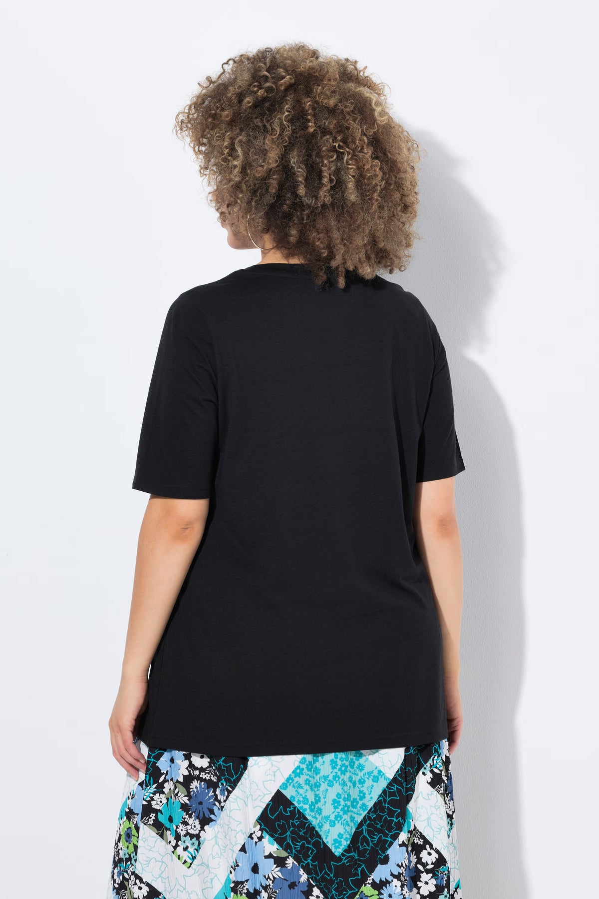 Ulla Popken Mandala T-Shirt in Black