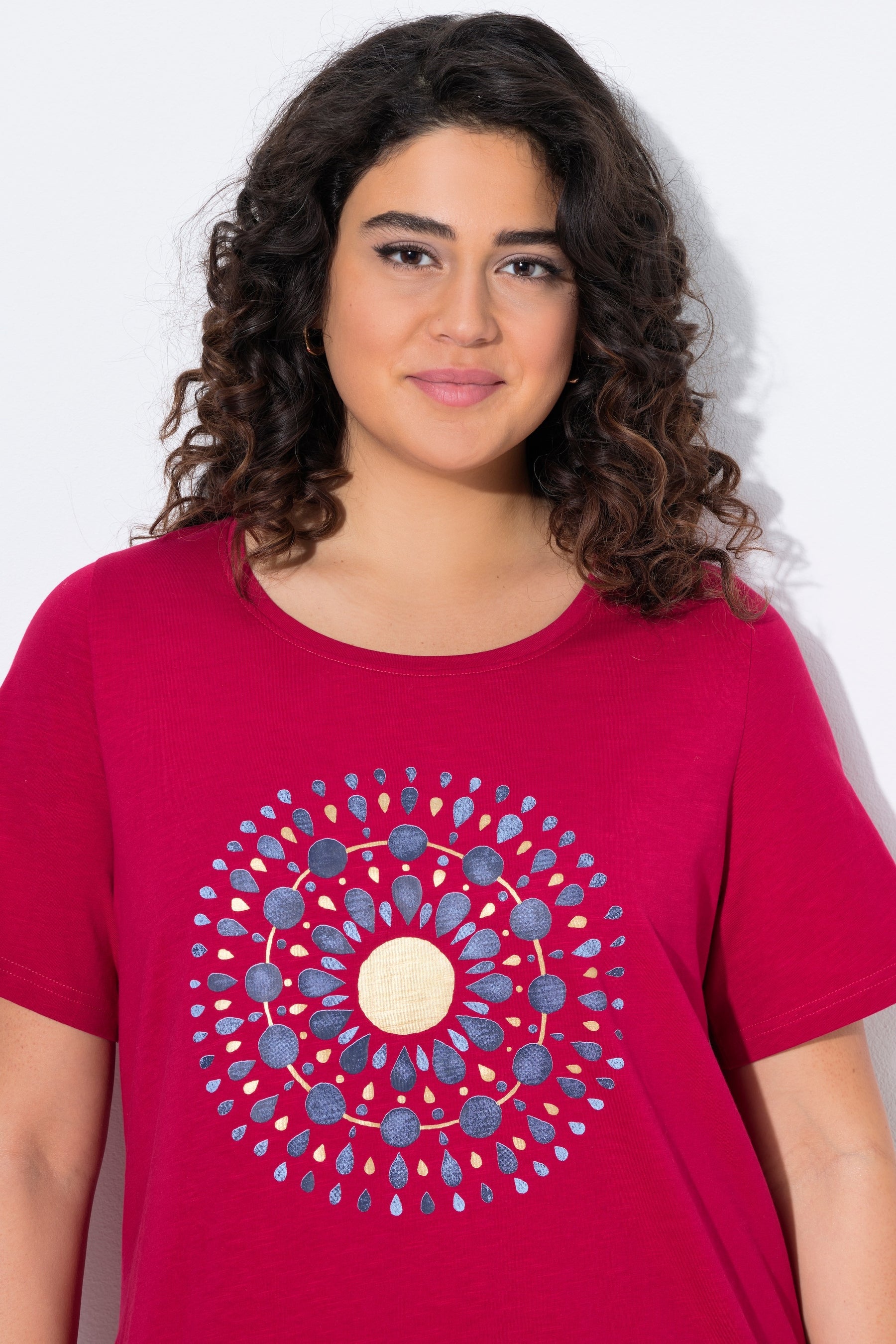 Ulla Popken Mandala T-Shirt in Red