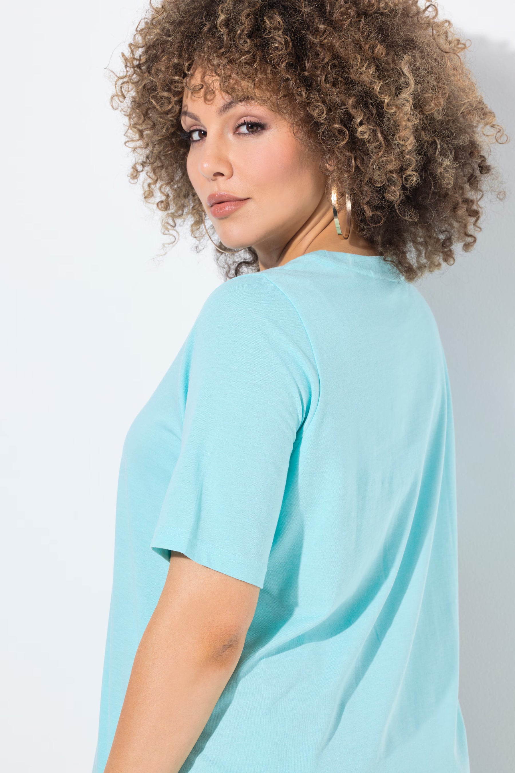 Ulla Popken Mandala T-Shirt in Turquoise