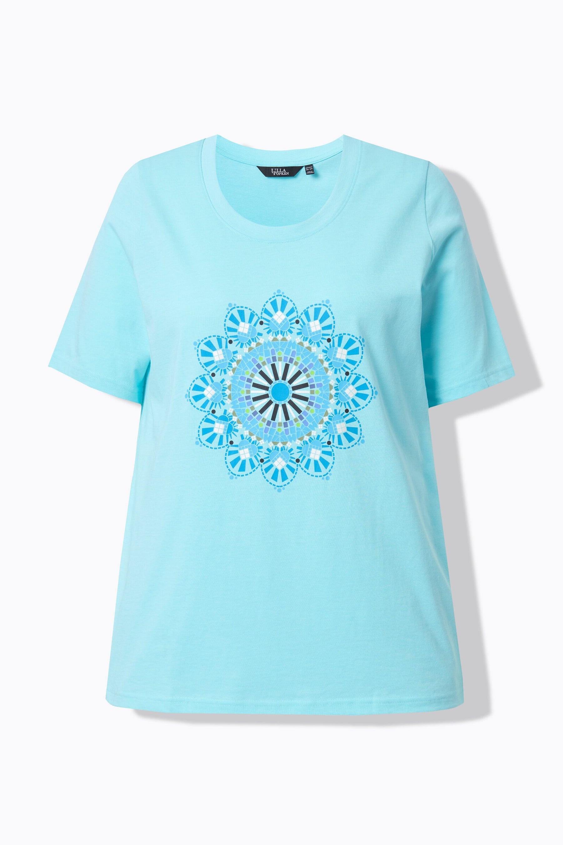 Ulla Popken Mandala T-Shirt in Turquoise