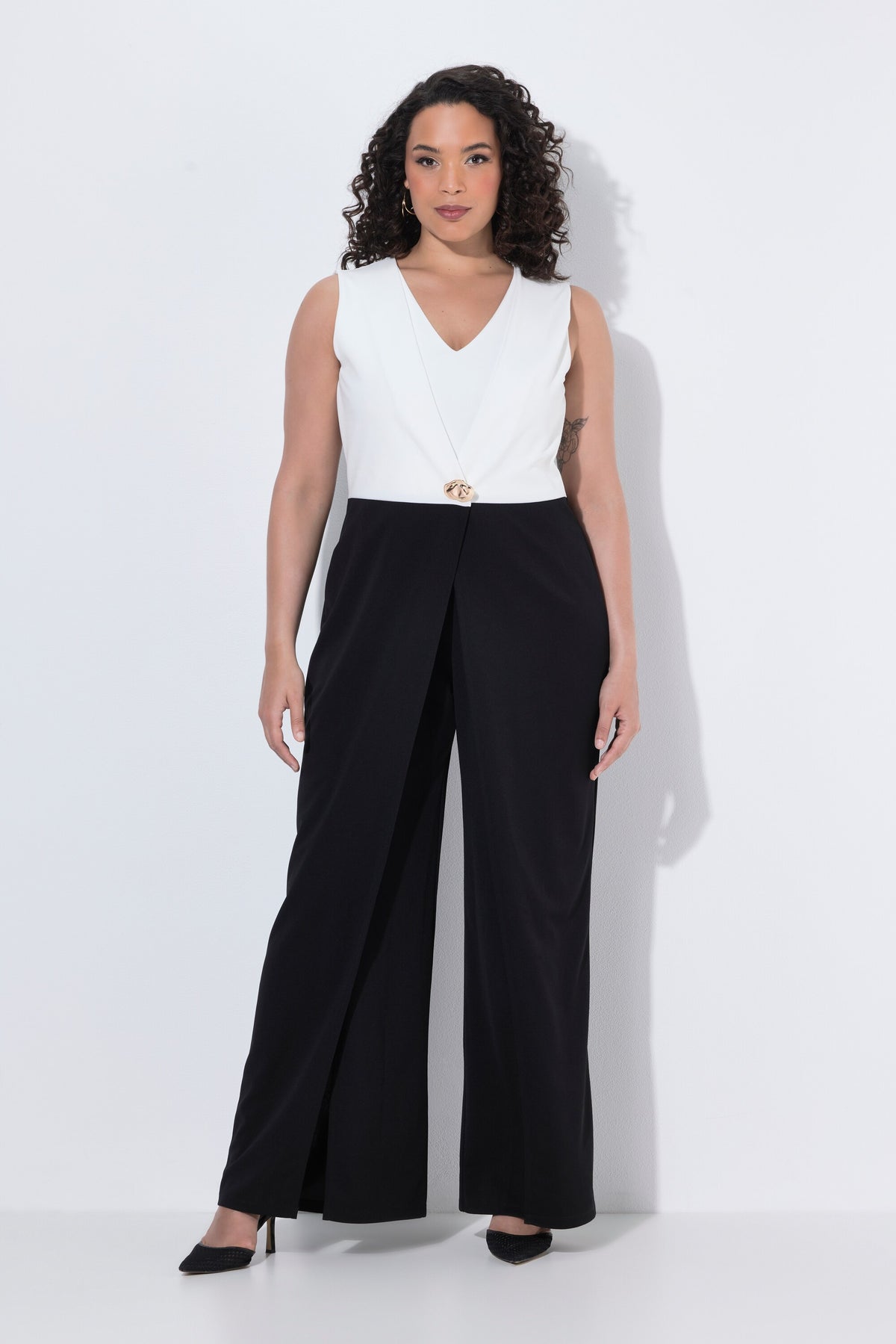 Ulla Popken Monochrome Jumpsuit