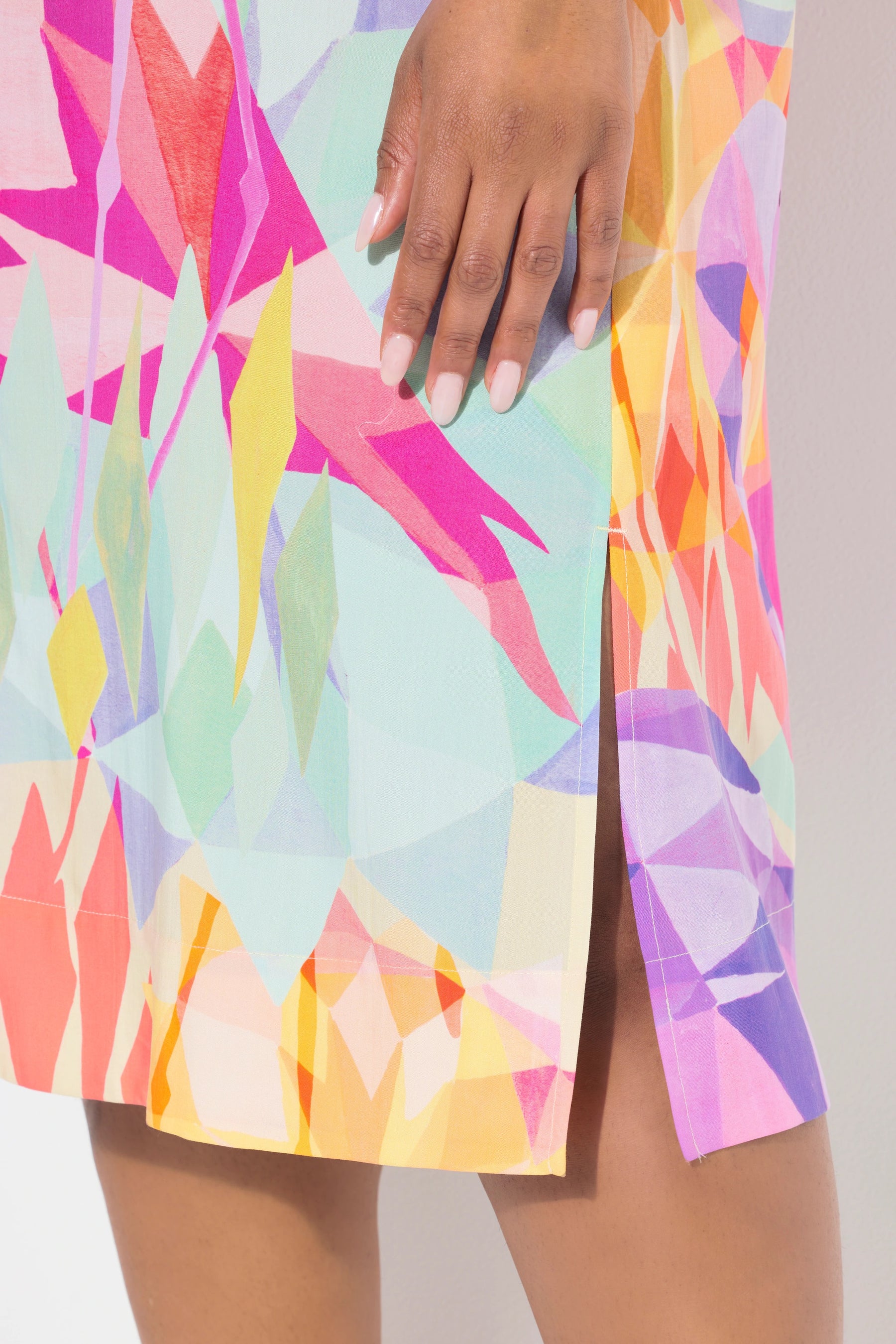 Ulla Popken Multi Colour Flamingo Shirt Dress