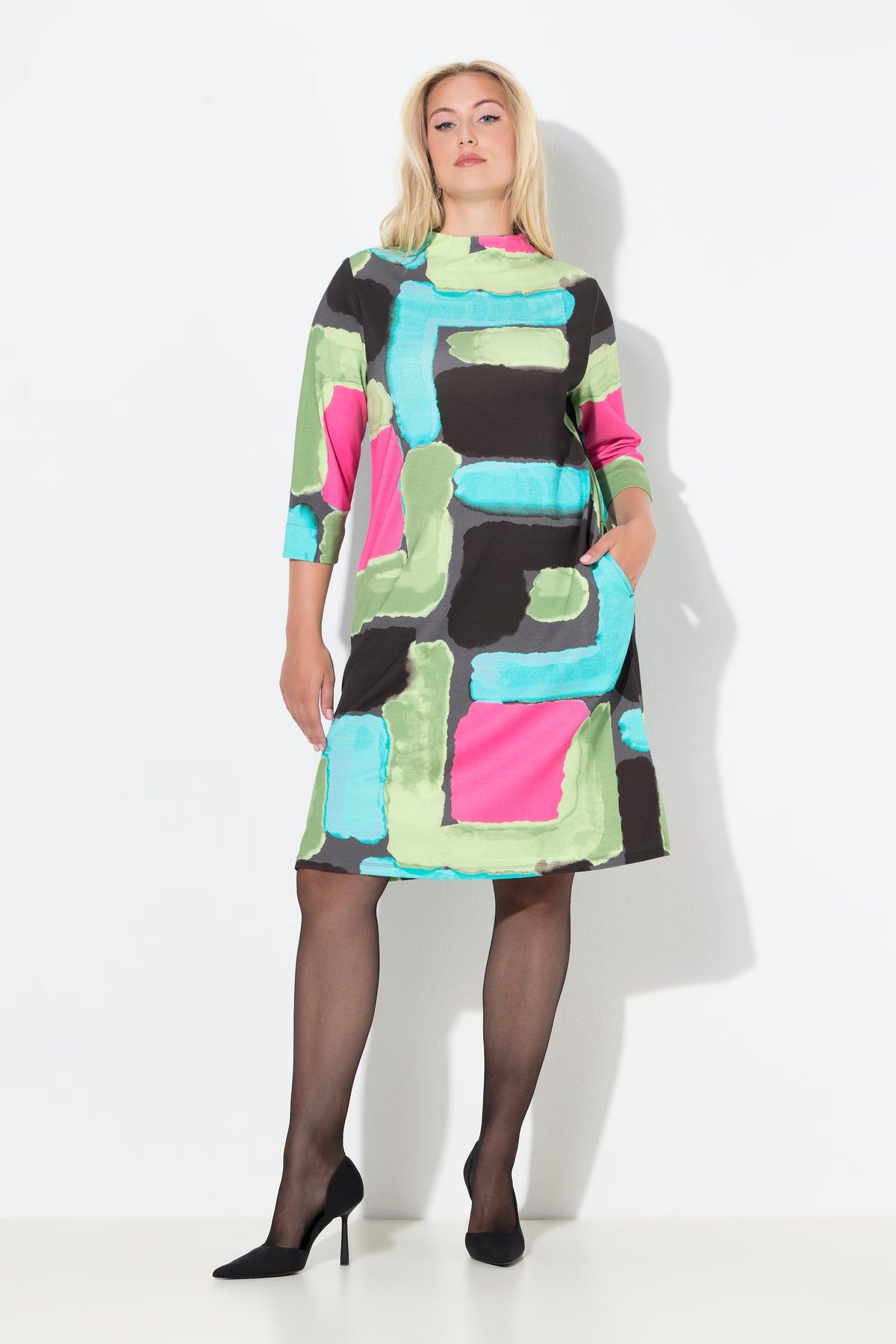 Ulla Popken Multicolour Midi Dress