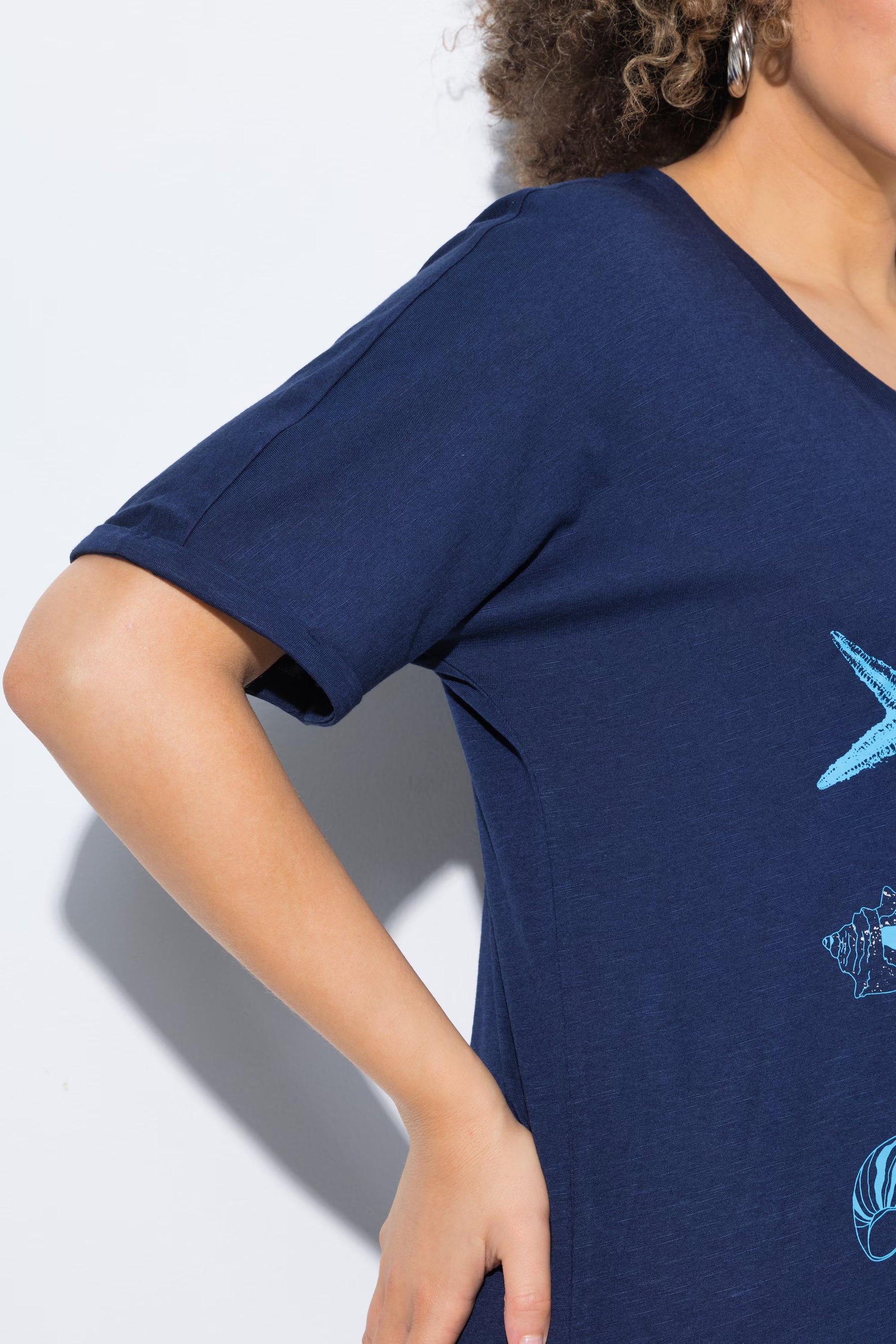 Ulla Popken Navy Seashell T-Shirt