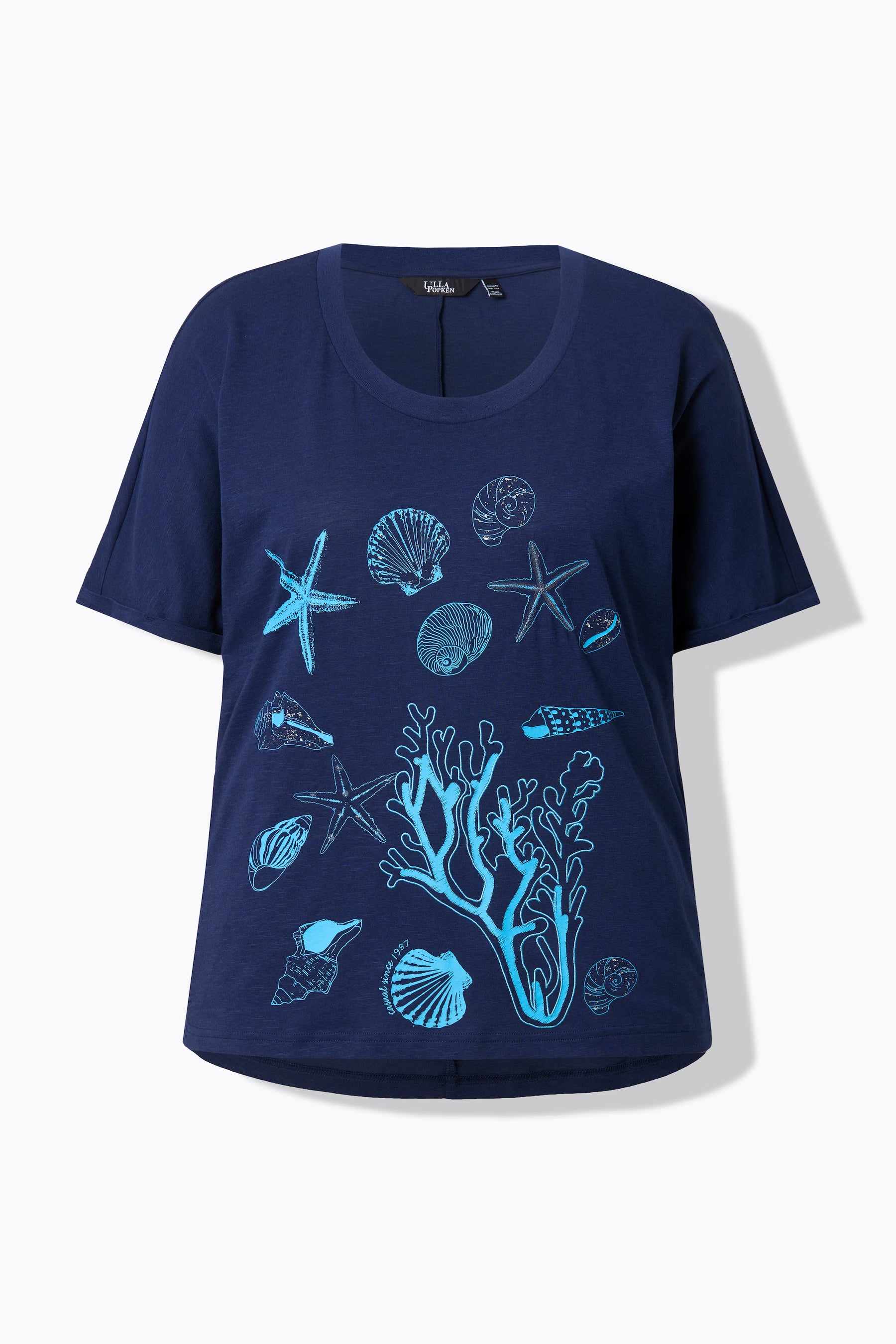 Ulla Popken Navy Seashell T-Shirt