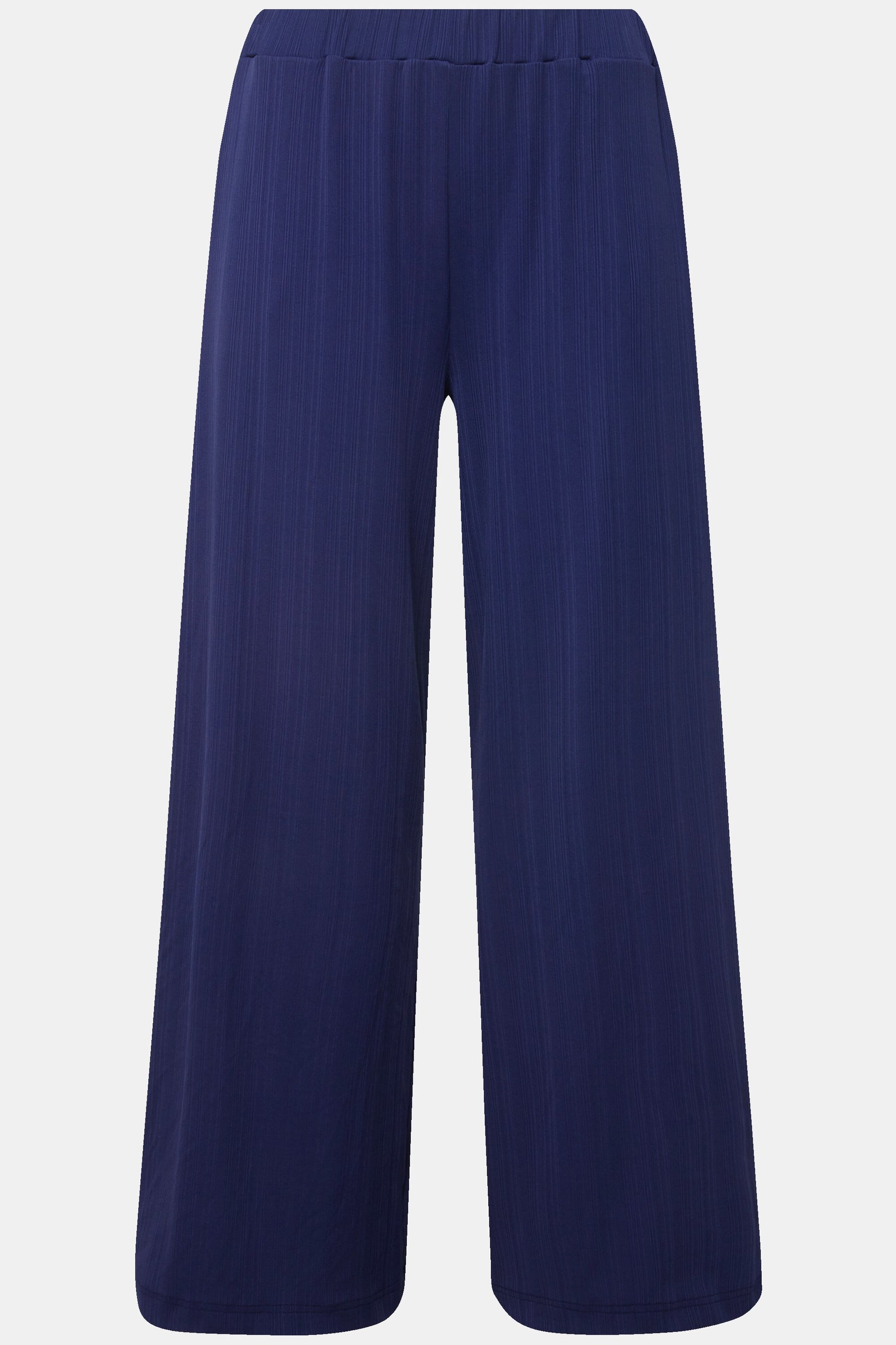 Ulla Popken Navy Wide Leg Trousers