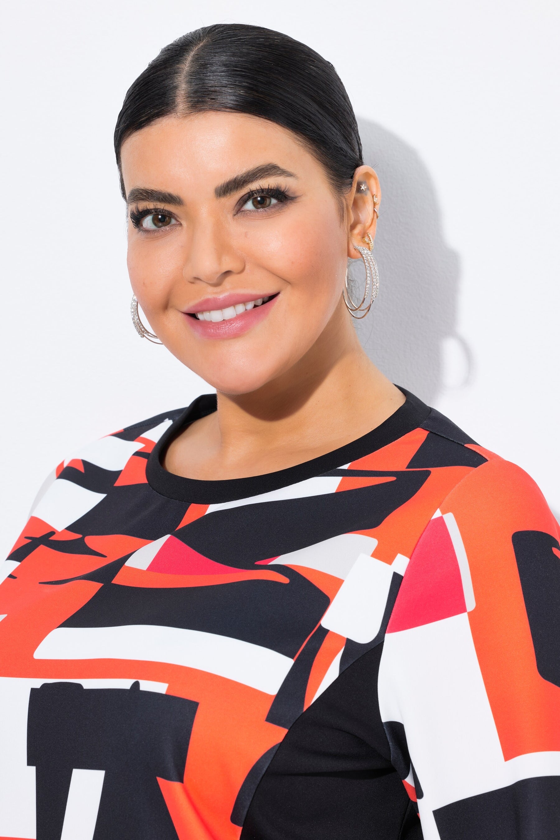 Ulla Popken Orange Graphic Dress
