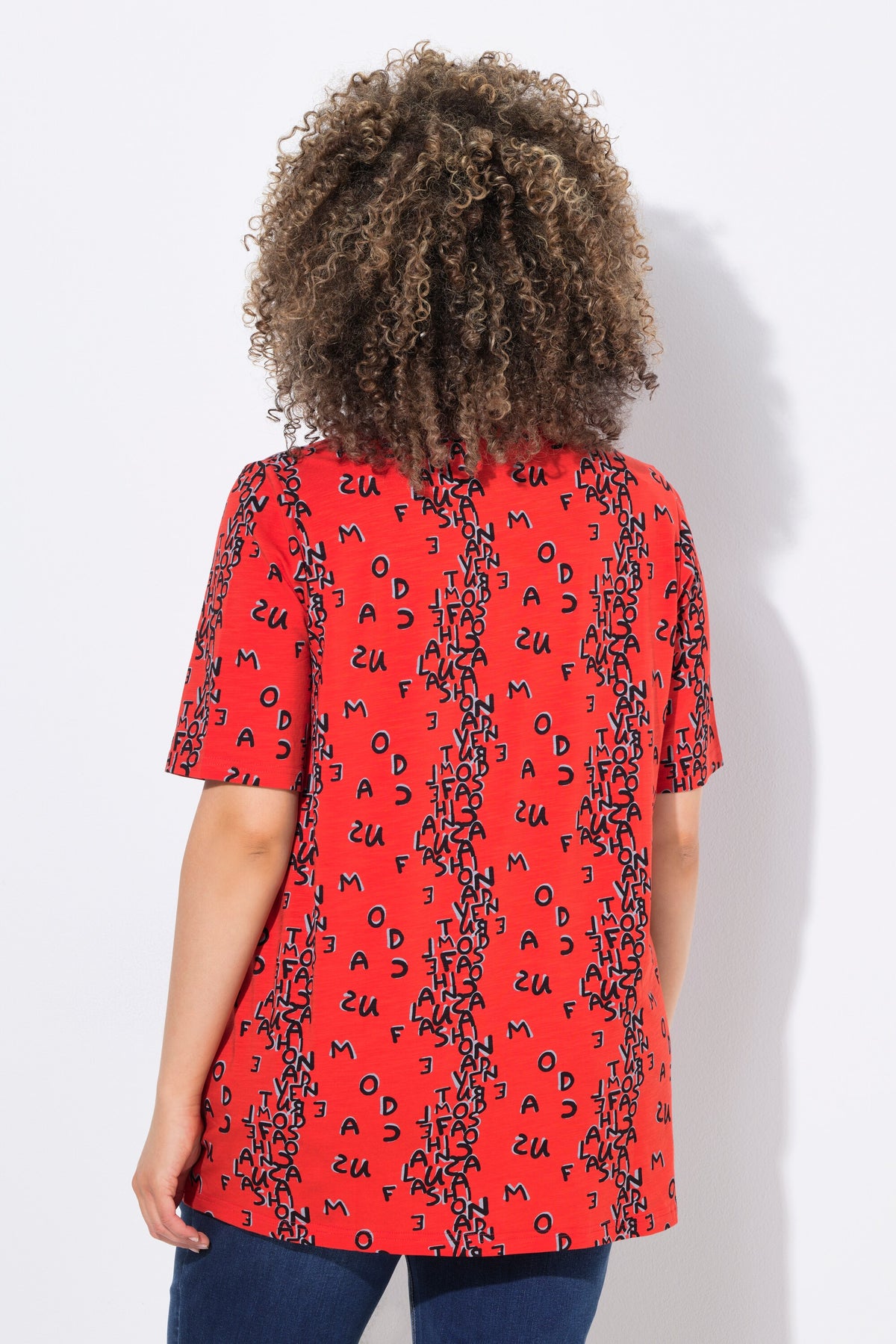 Ulla Popken Orange Lettering T-Shirt