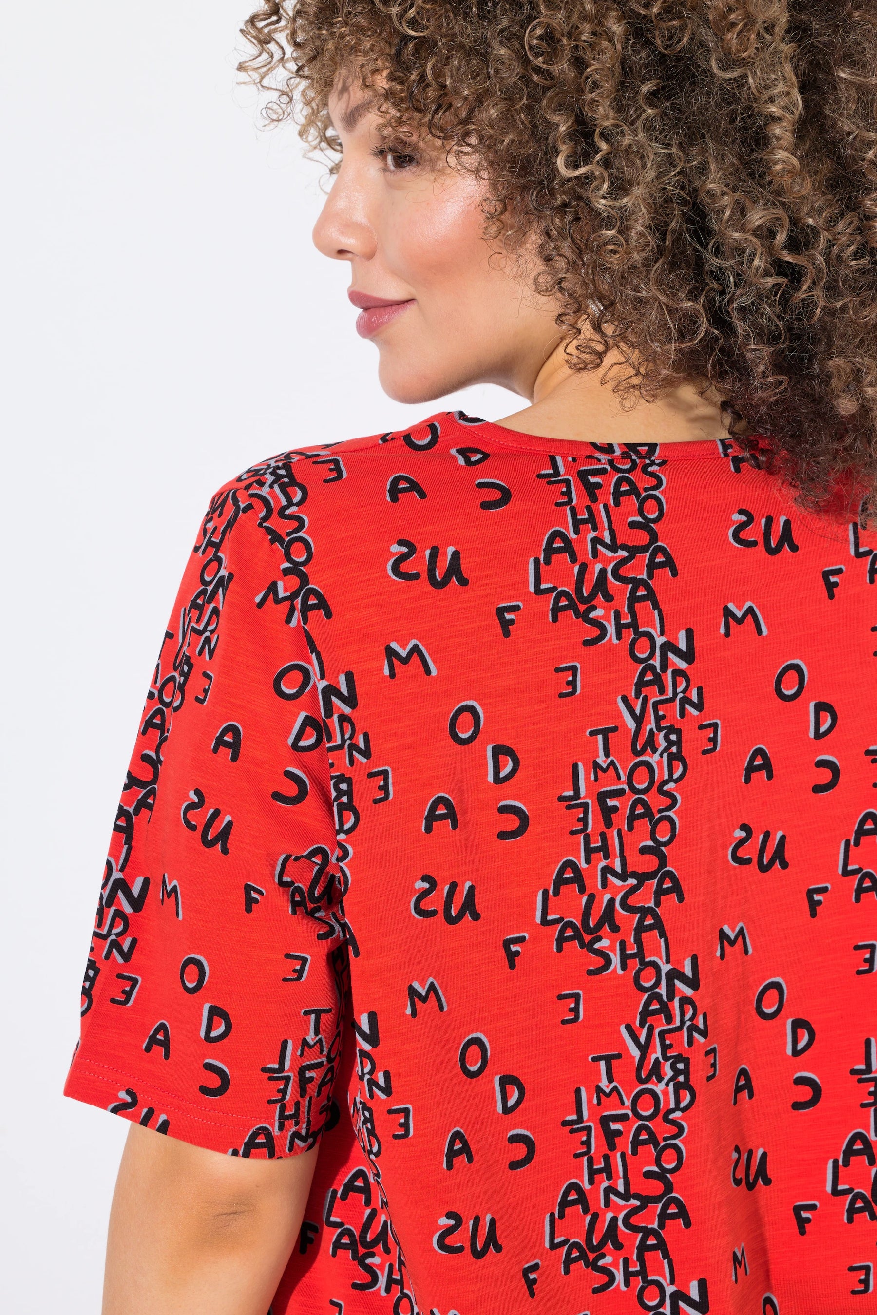 Ulla Popken Orange Lettering T-Shirt