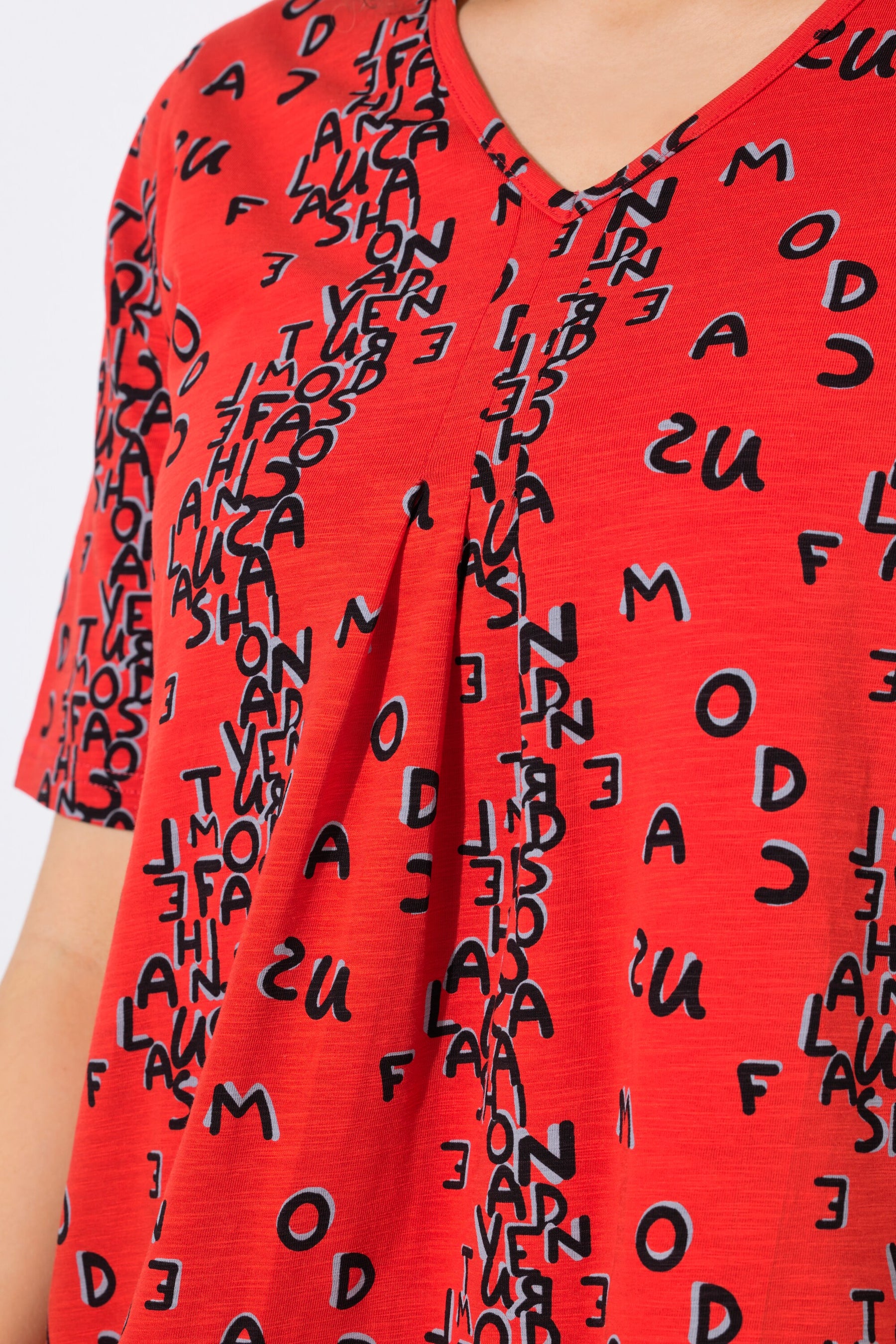 Ulla Popken Orange Lettering T-Shirt
