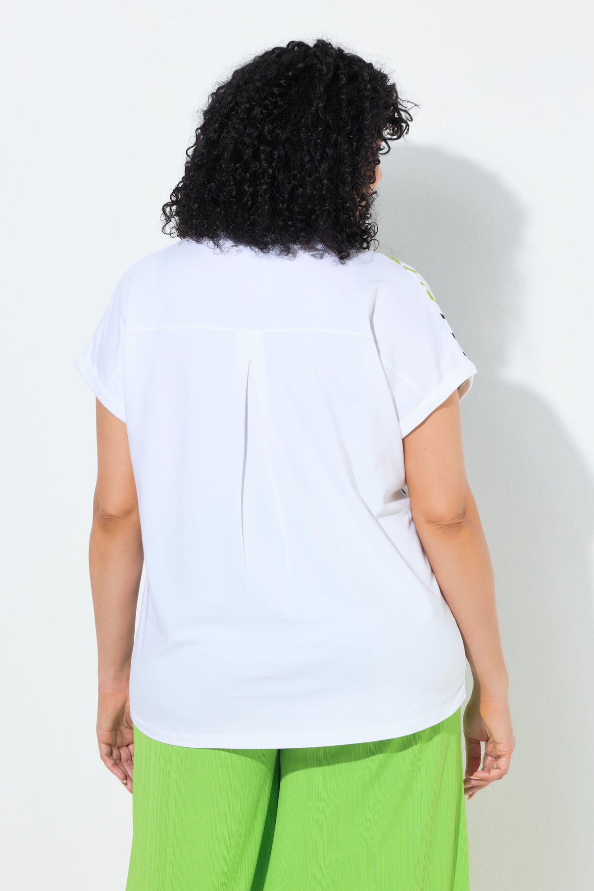 Ulla Popken Oversized Leaf Print T-Shirt