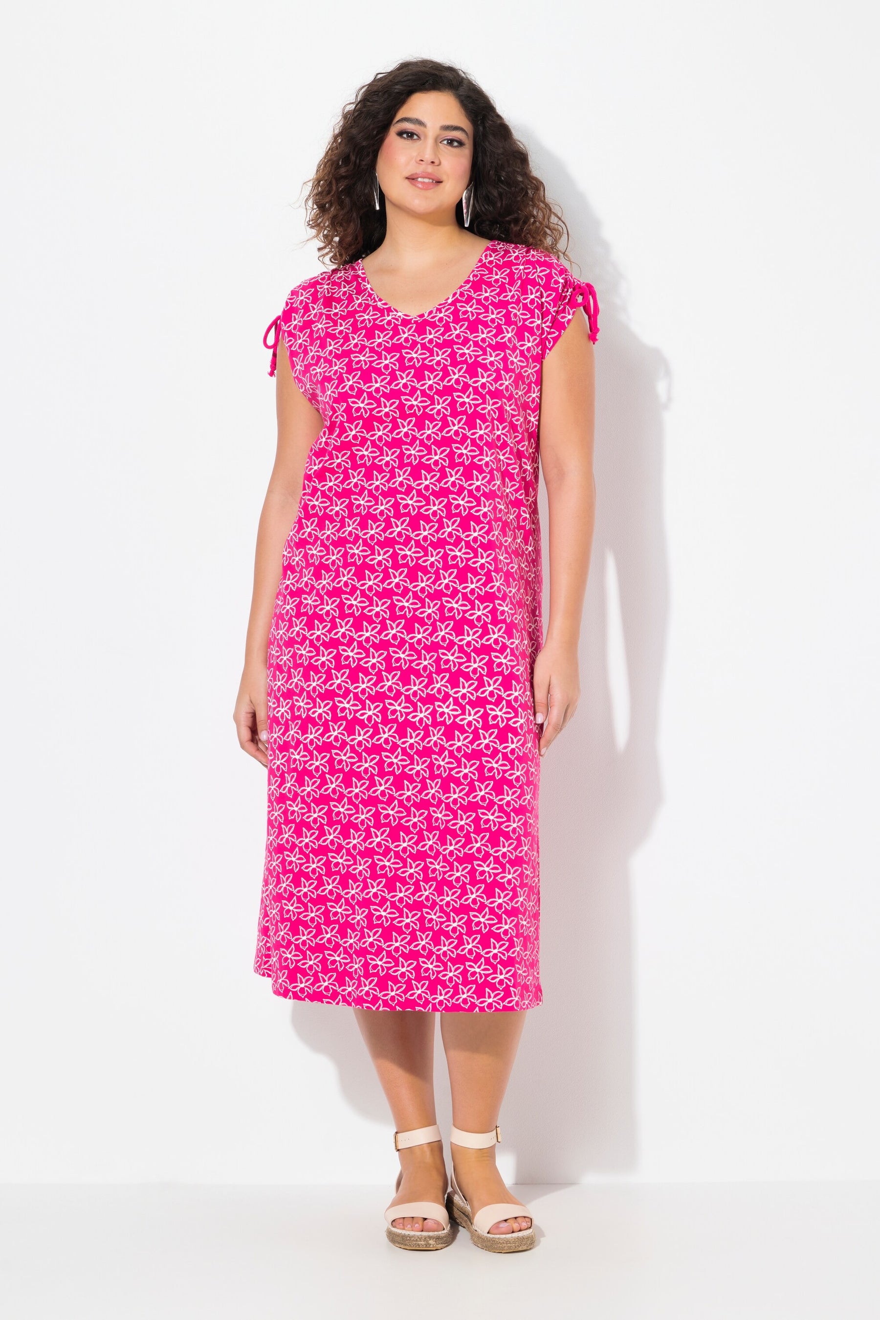 Ulla Popken Pink Floral Dress
