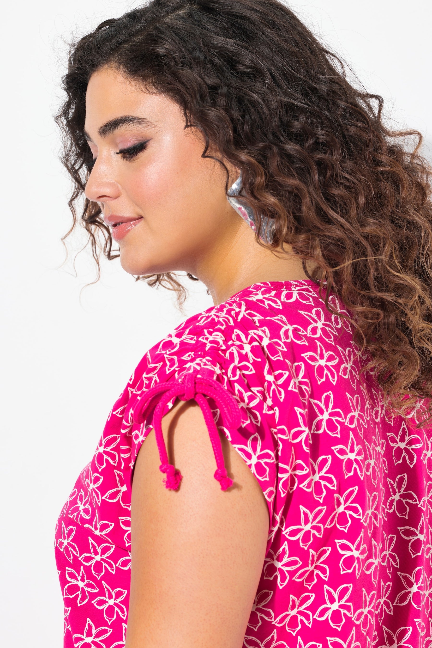 Ulla Popken Pink Floral Dress