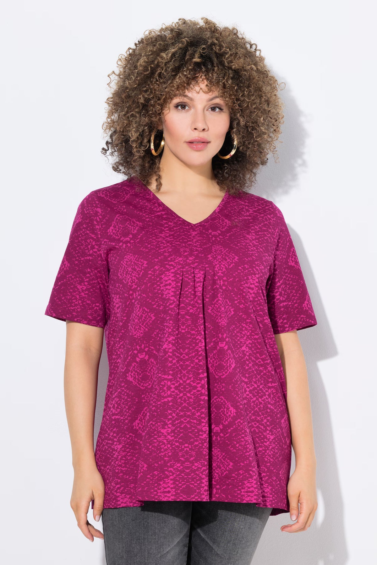 Ulla Popken Pink Snake T-Shirt