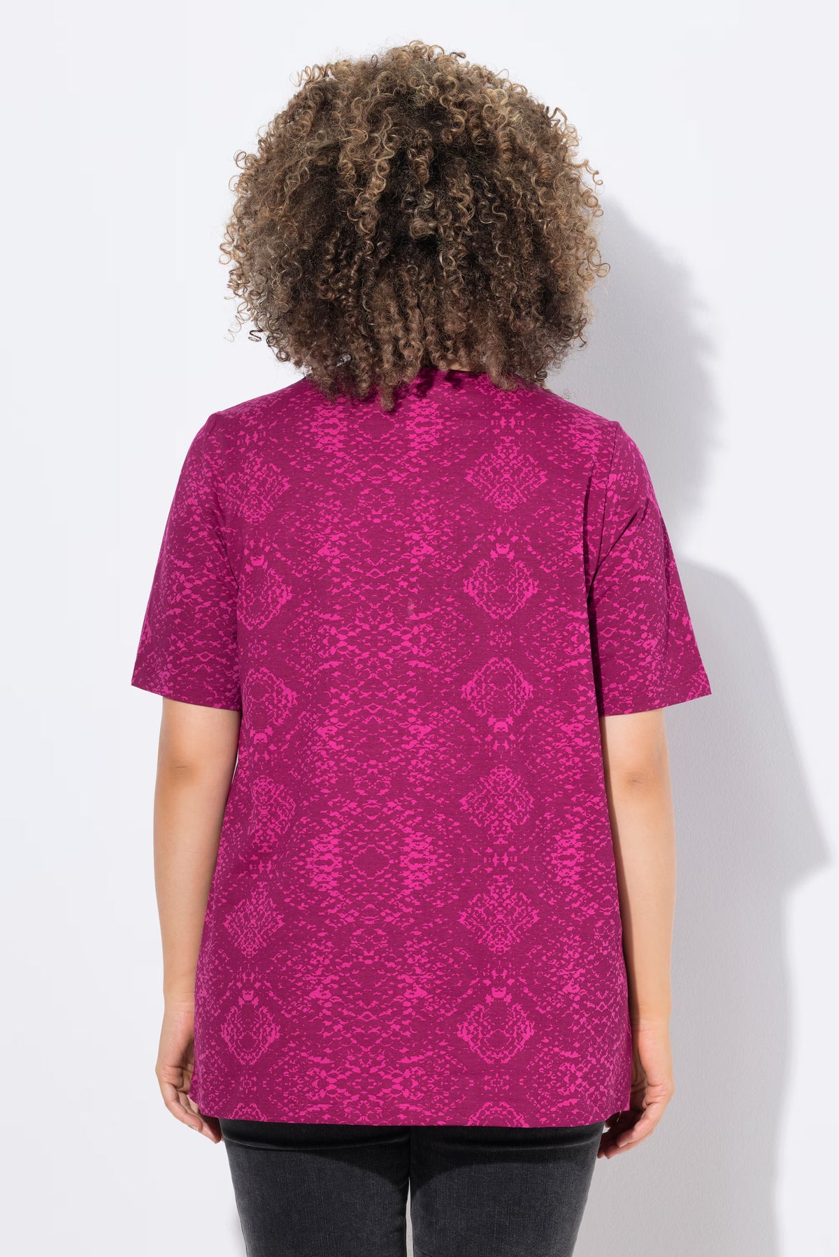 Ulla Popken Pink Snake T-Shirt