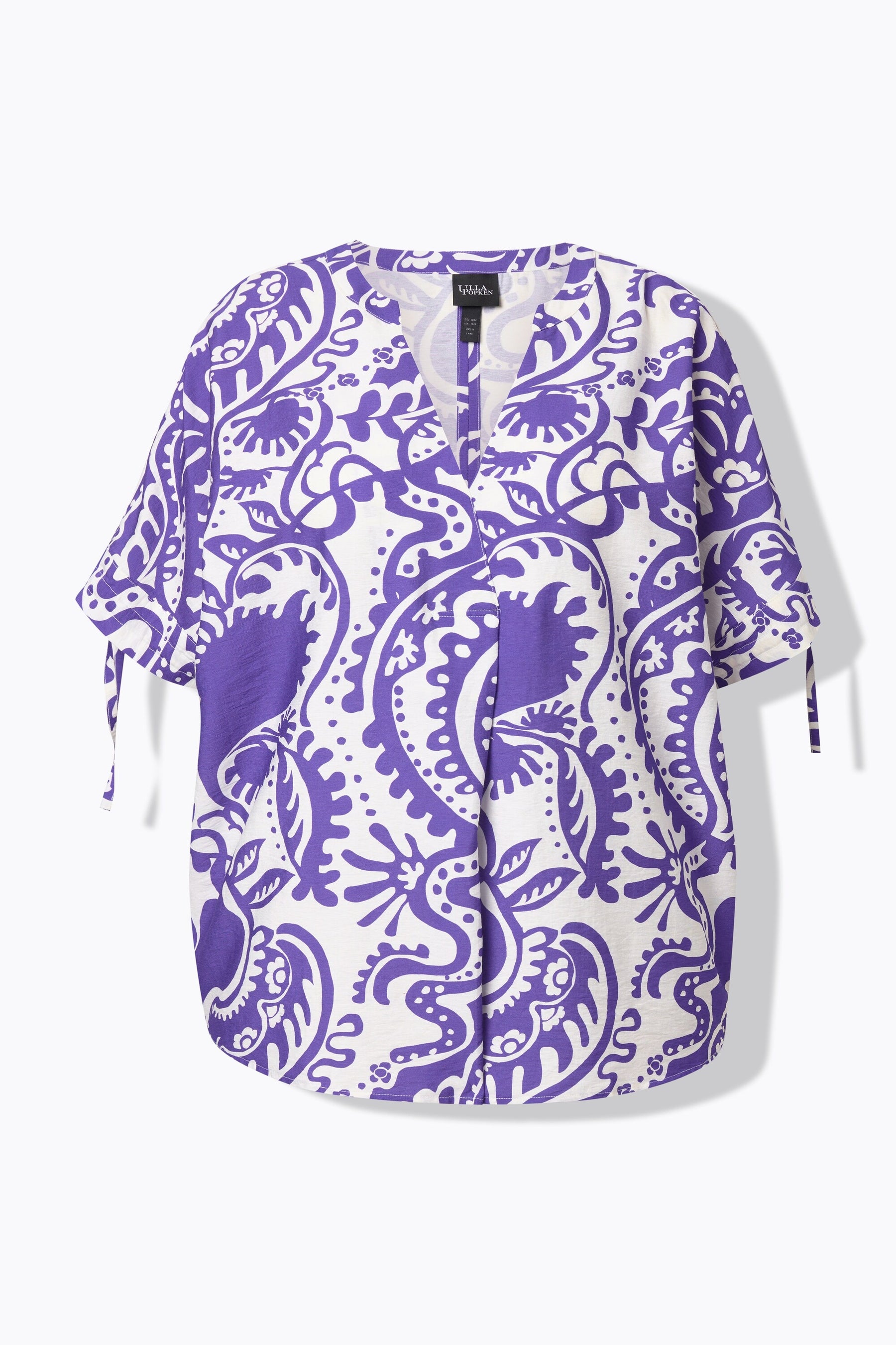 Ulla Popken Purple Paisley Blouse