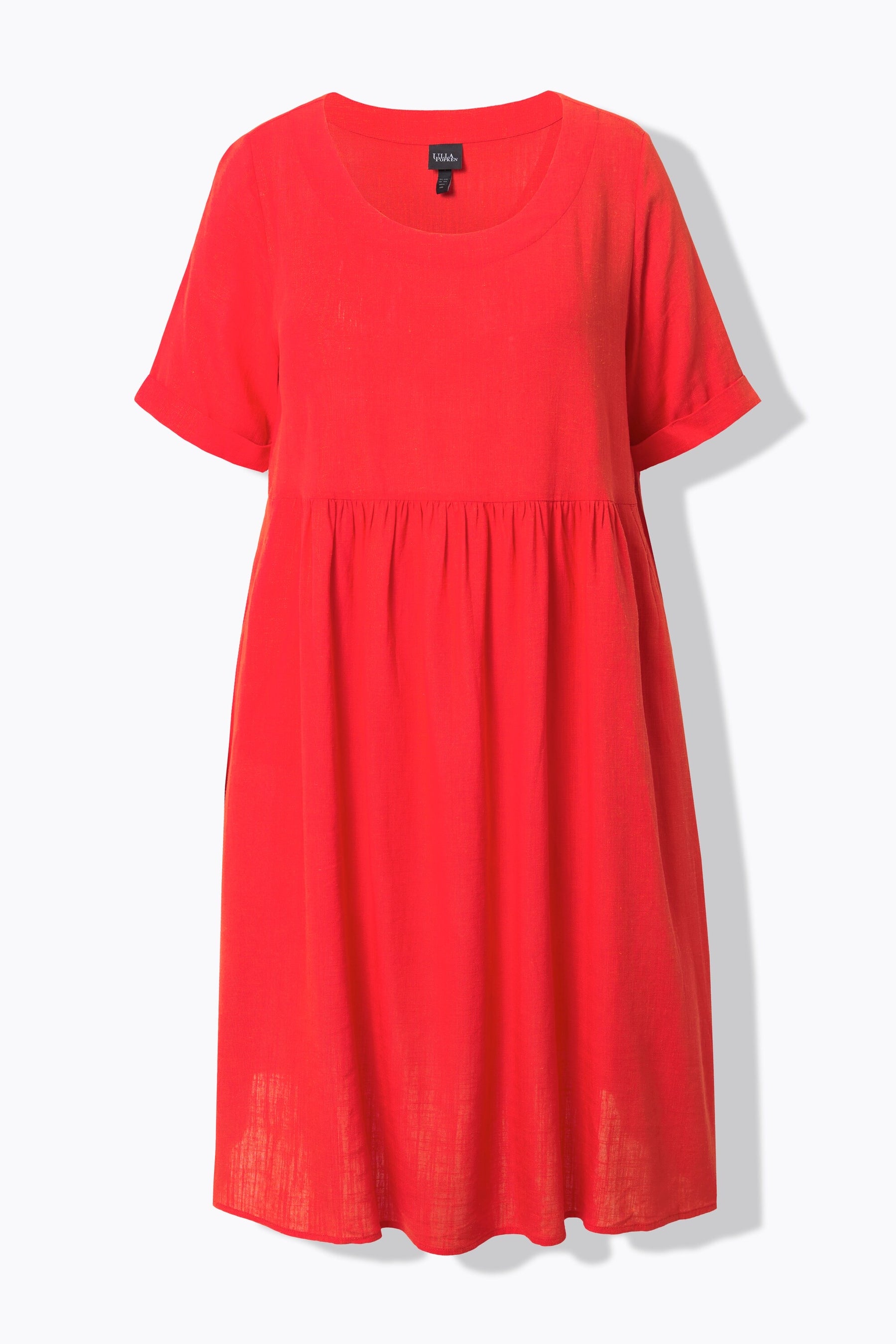 Ulla Popken Red Linen Dress