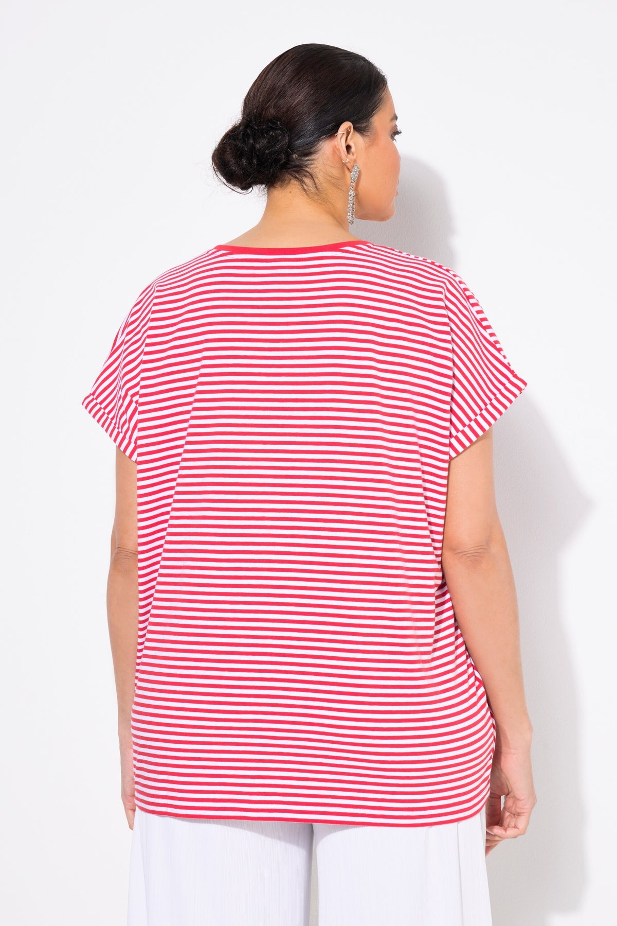 Ulla Popken Red Striped T-Shirt