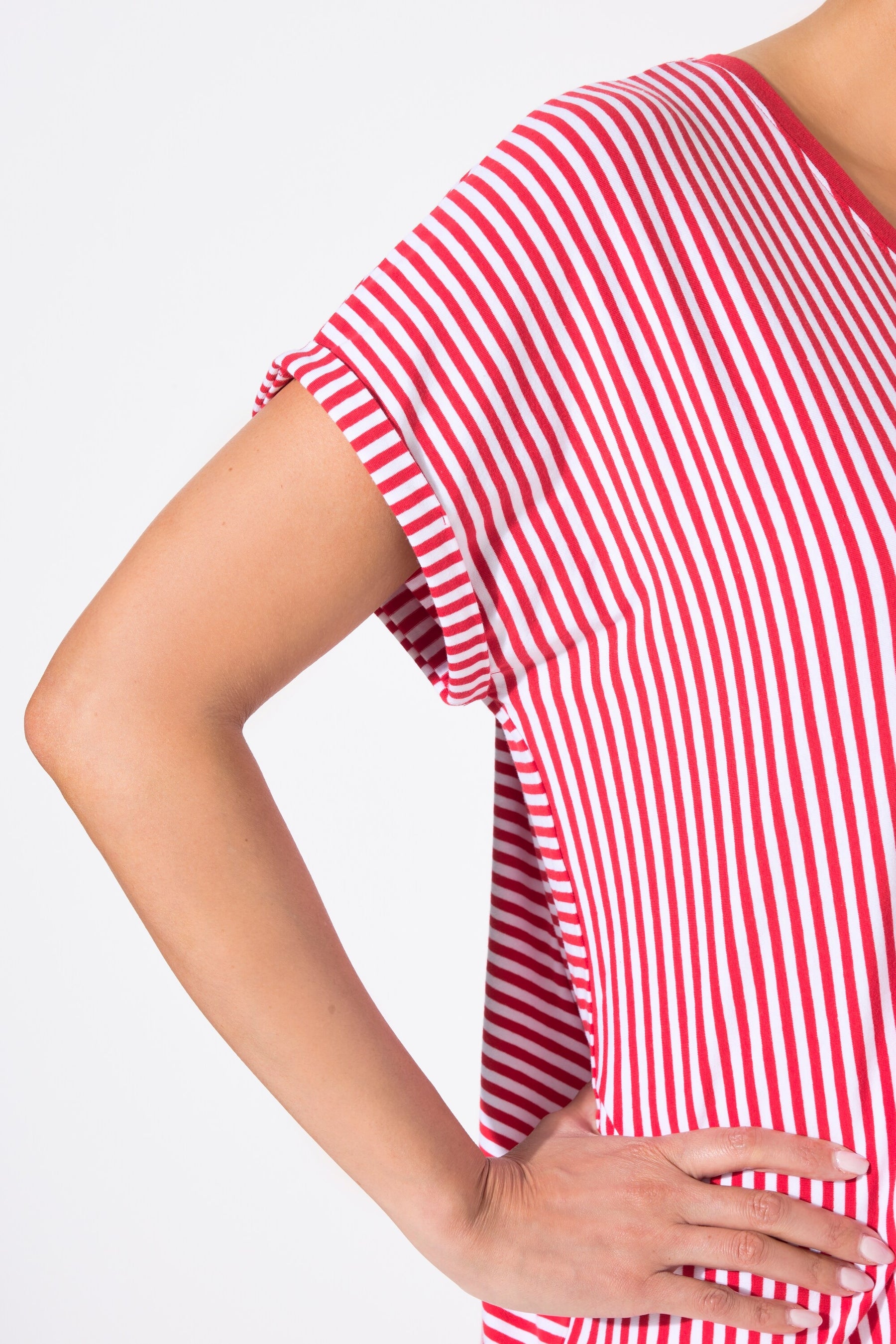 Ulla Popken Red Striped T-Shirt