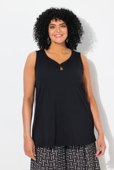 Ulla Popken Sleeveless Top in Black