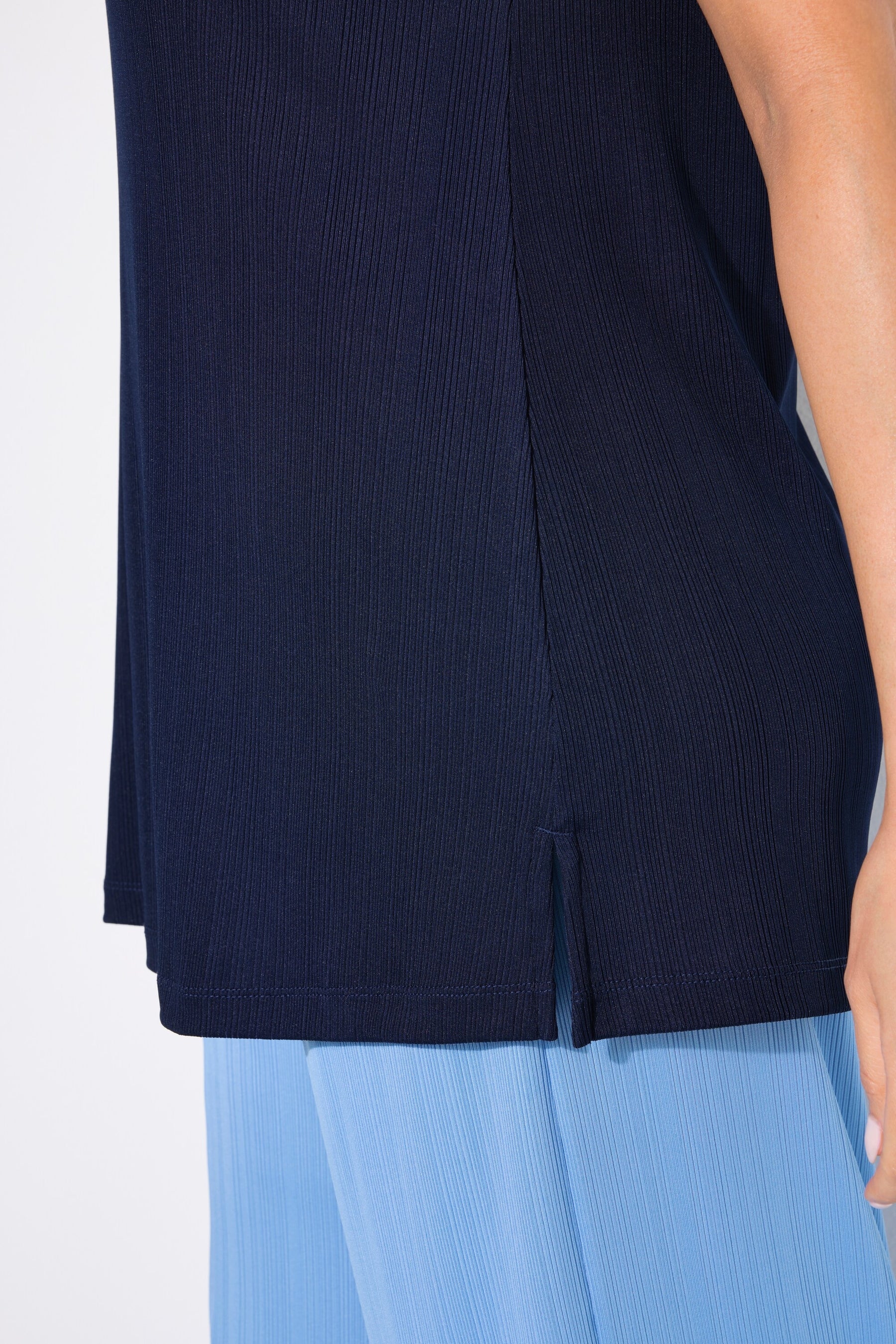 Ulla Popken Square Neck Vest Top in Navy