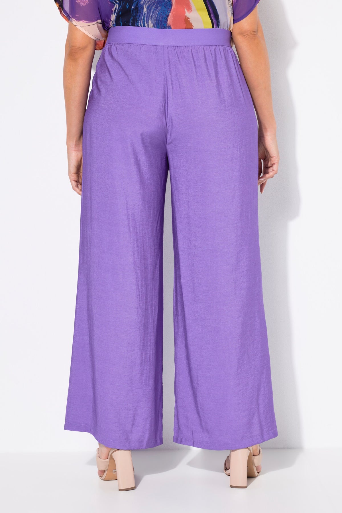 Ulla Popken Textured Purple Trousers
