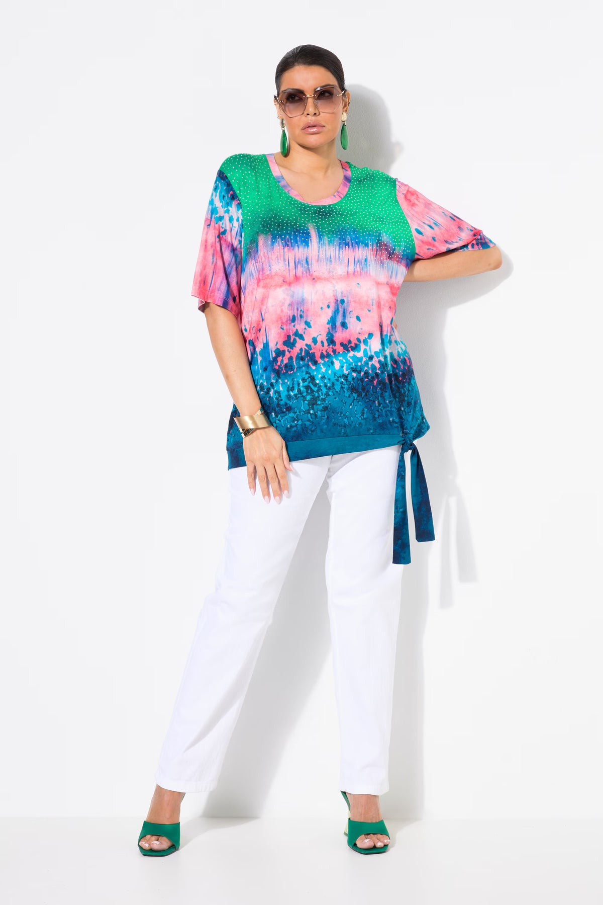 Ulla Popken Tie Hem T-Shirt