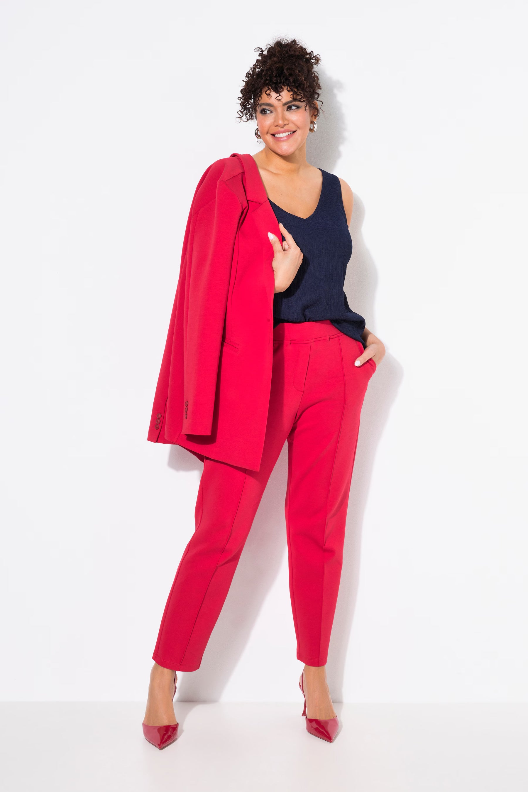 Ulla Popken Trousers in Red