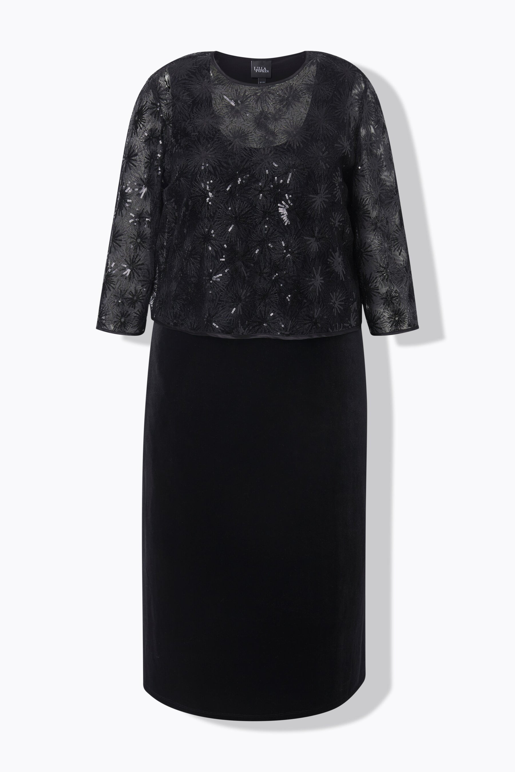 Ulla Popken Two Layer Black Dress