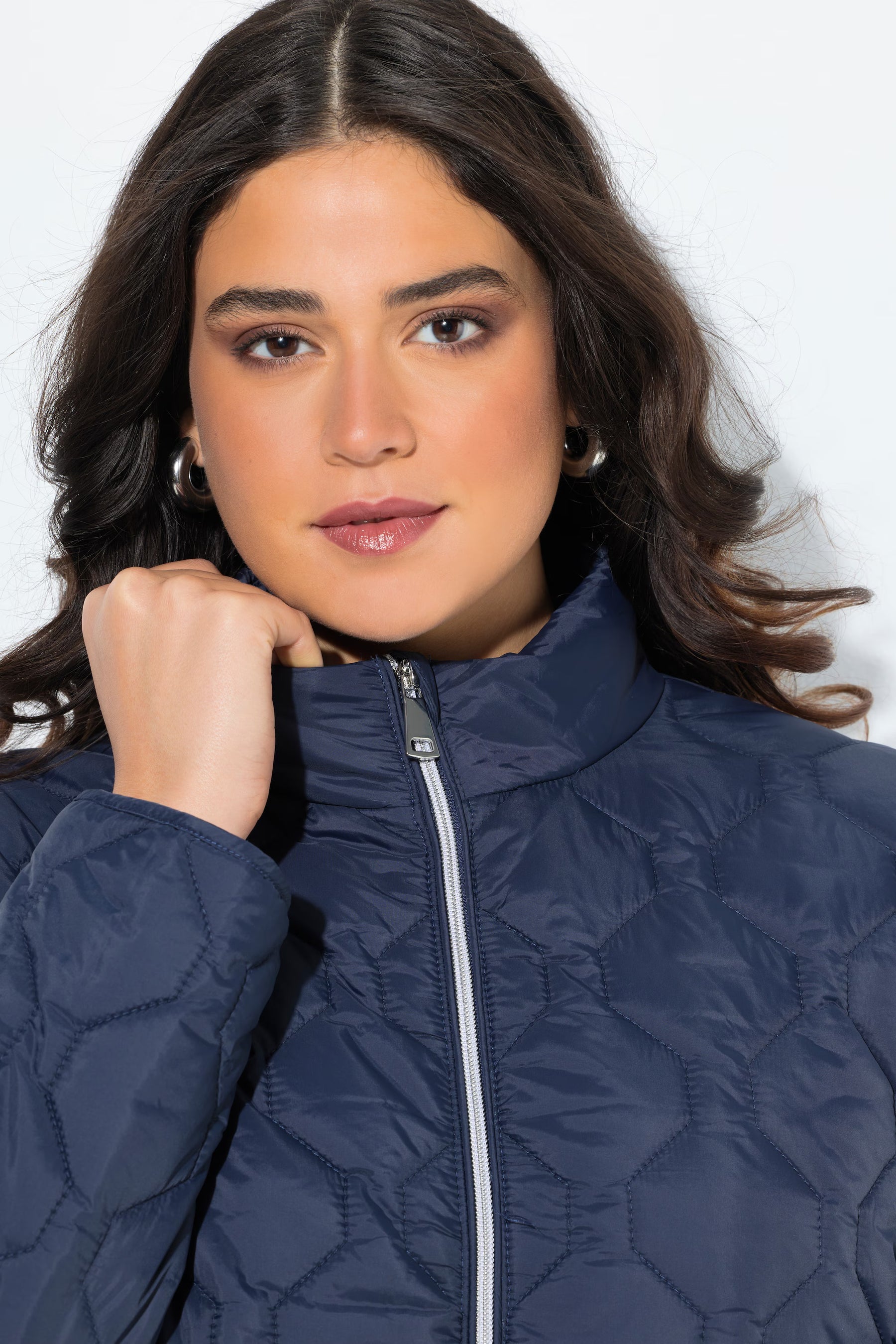 Ulla Popken Water Repellent Jacket in Navy