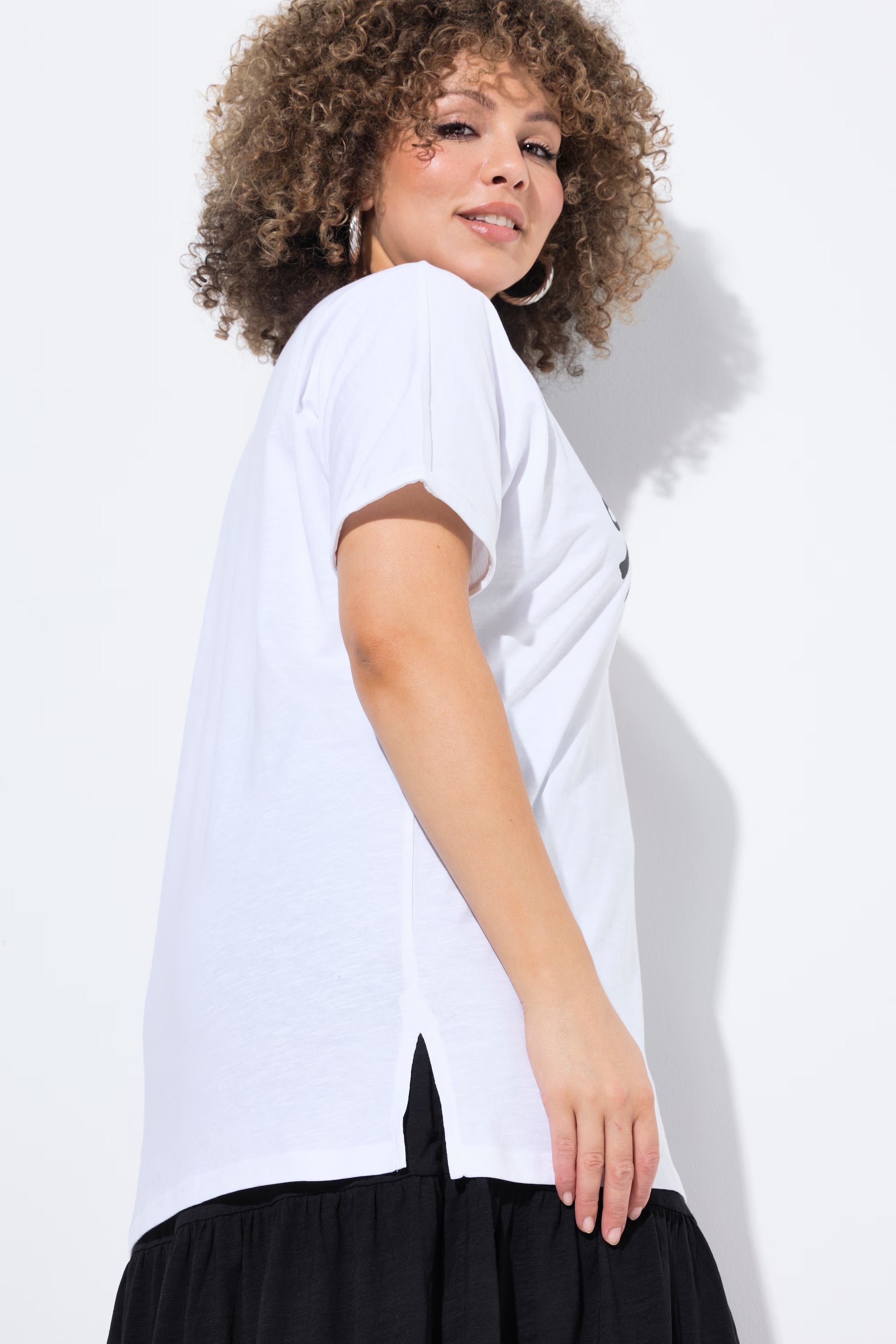 Ulla Popken White Bow T-Shirt