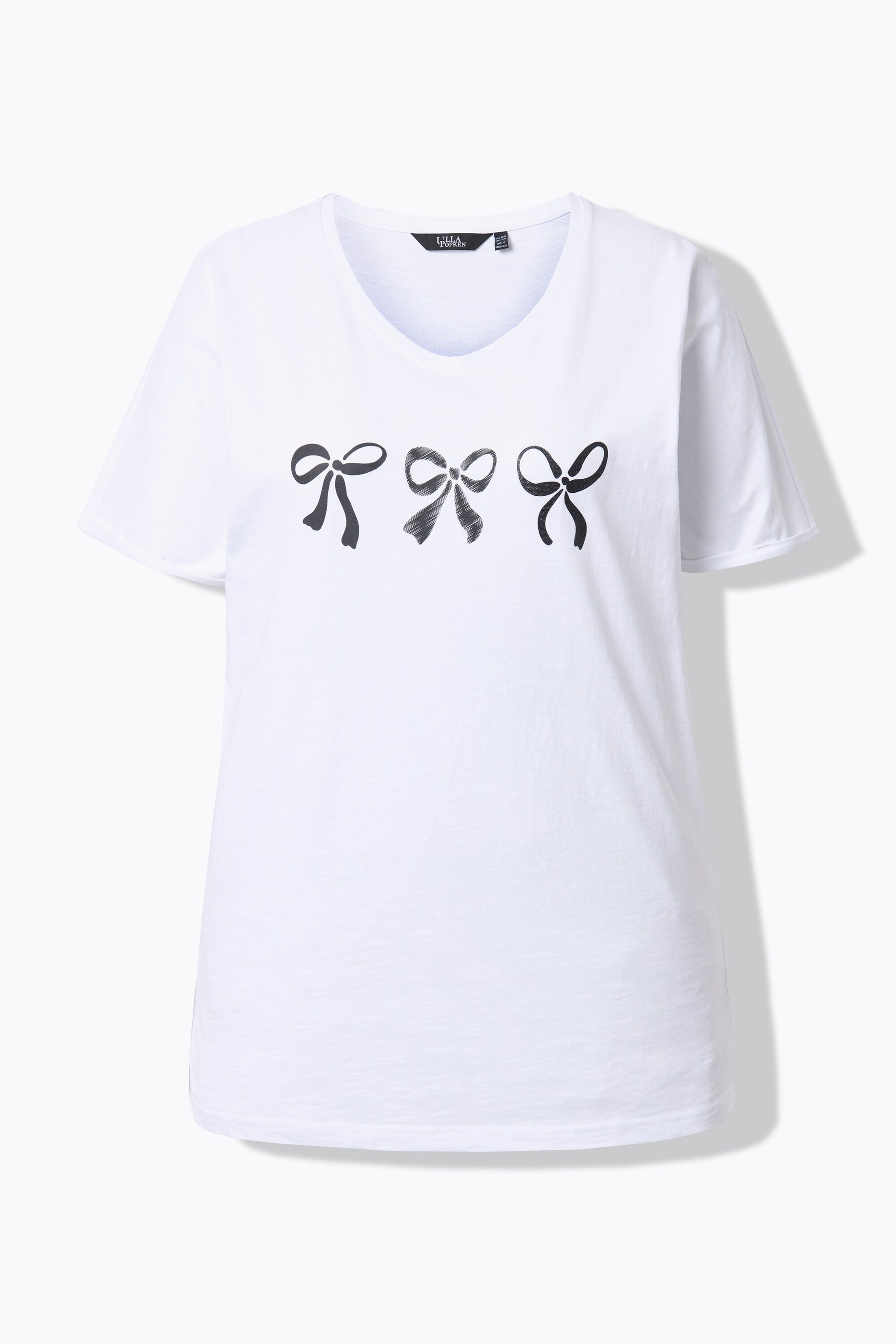 Ulla Popken White Bow T-Shirt